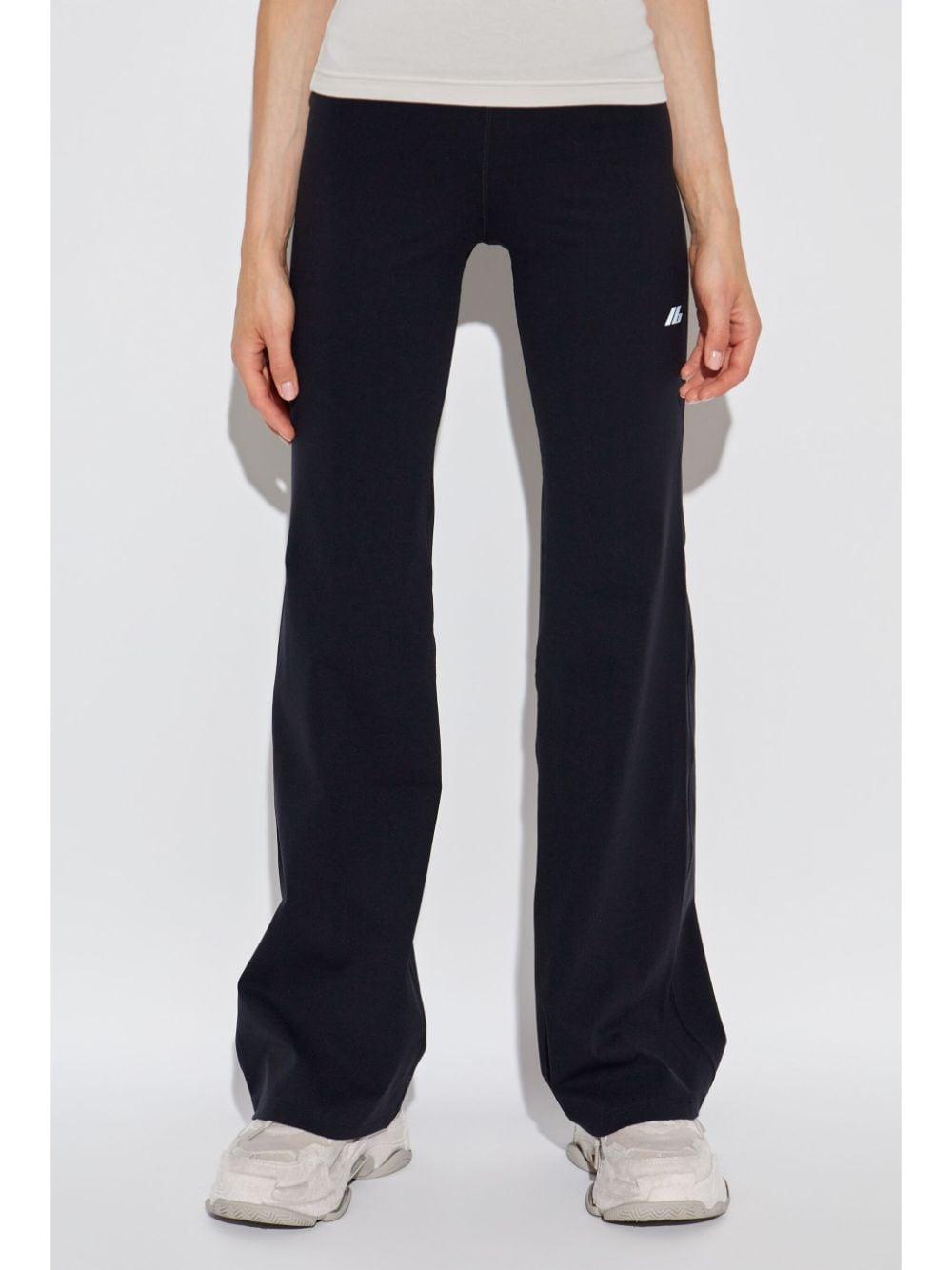 balenciaga trousers black polyamide elastane - women