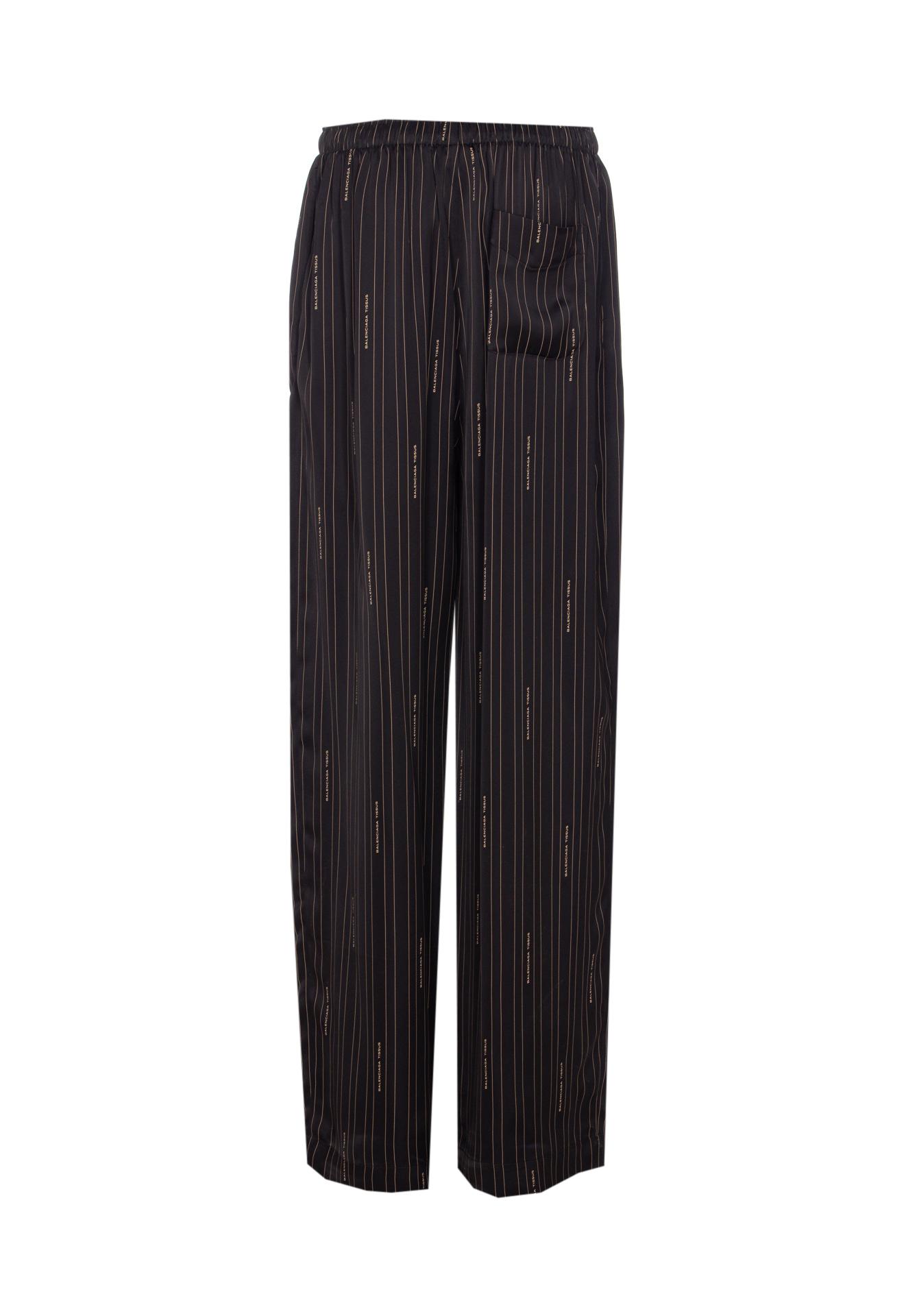 balenciaga trousers black viscose - women