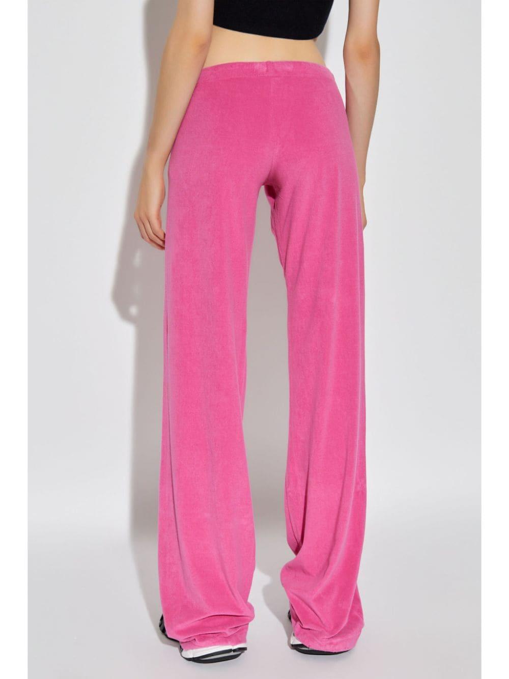 balenciaga trousers pink cotton polyester - women