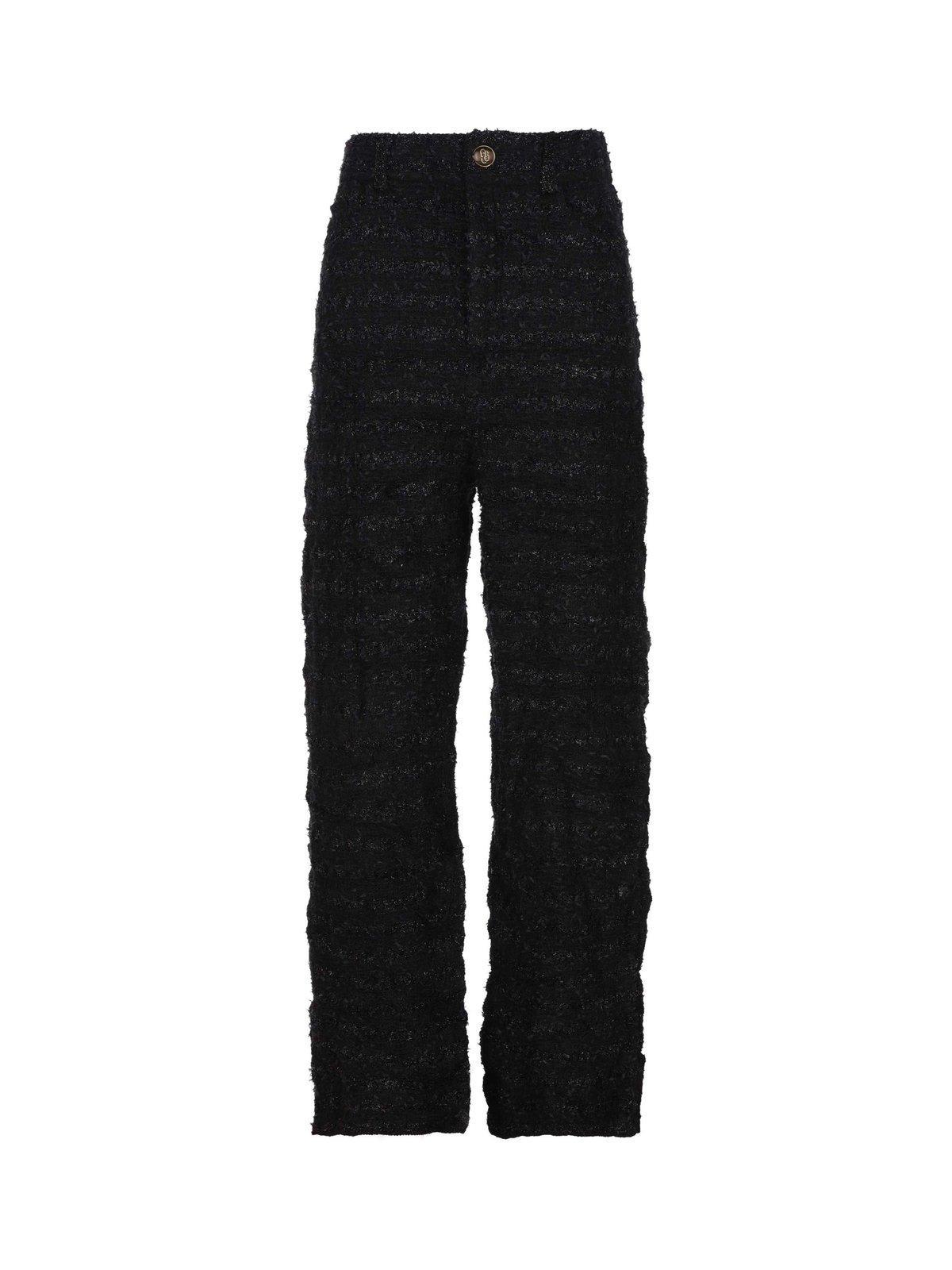 balenciaga tweed metallic thread trousers