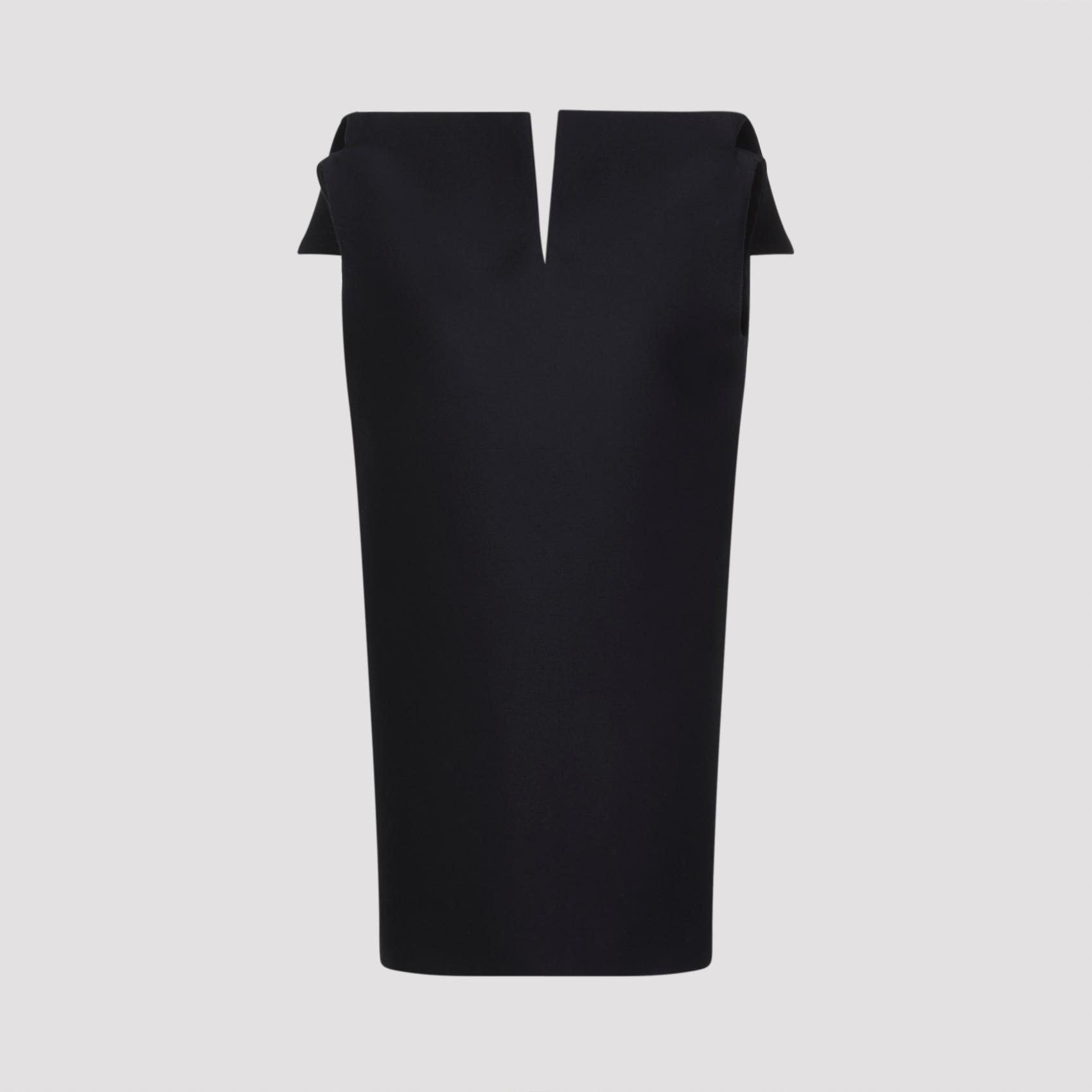 balenciaga vareuse dress black wool silk polyester - women