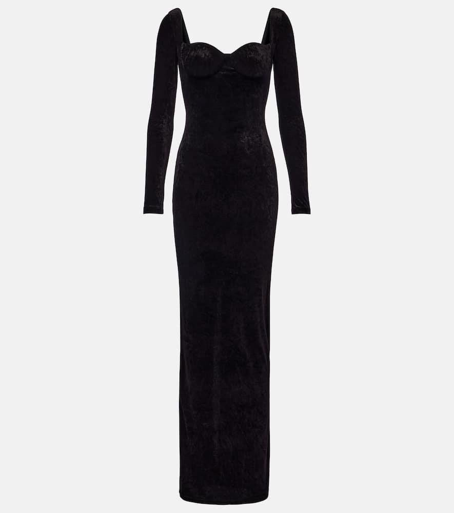 balenciaga velvet gown