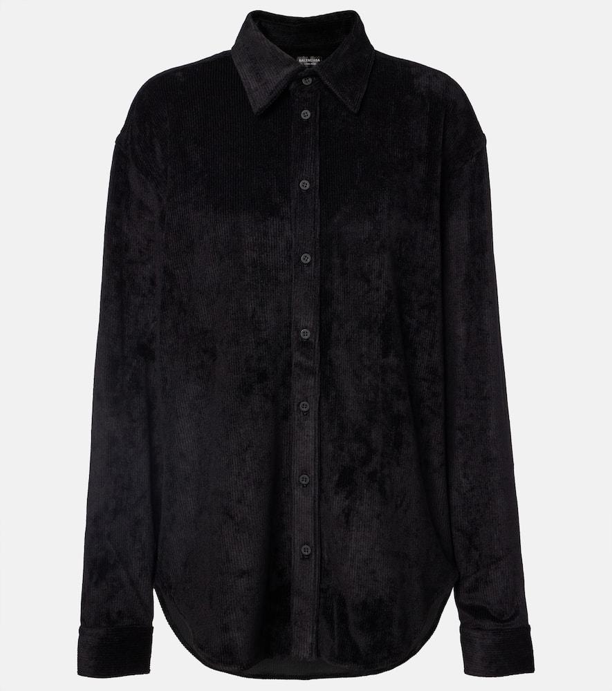 balenciaga velvet shirt
