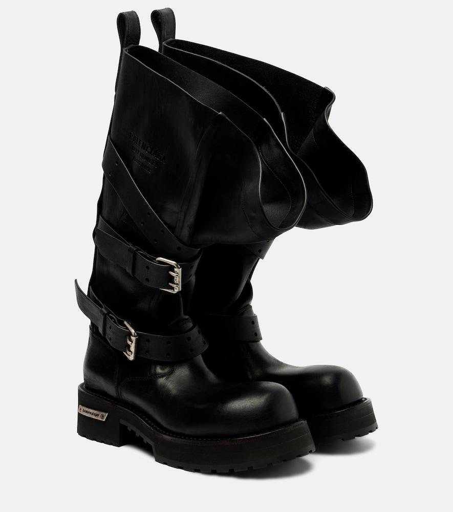 balenciaga venom leather combat boots