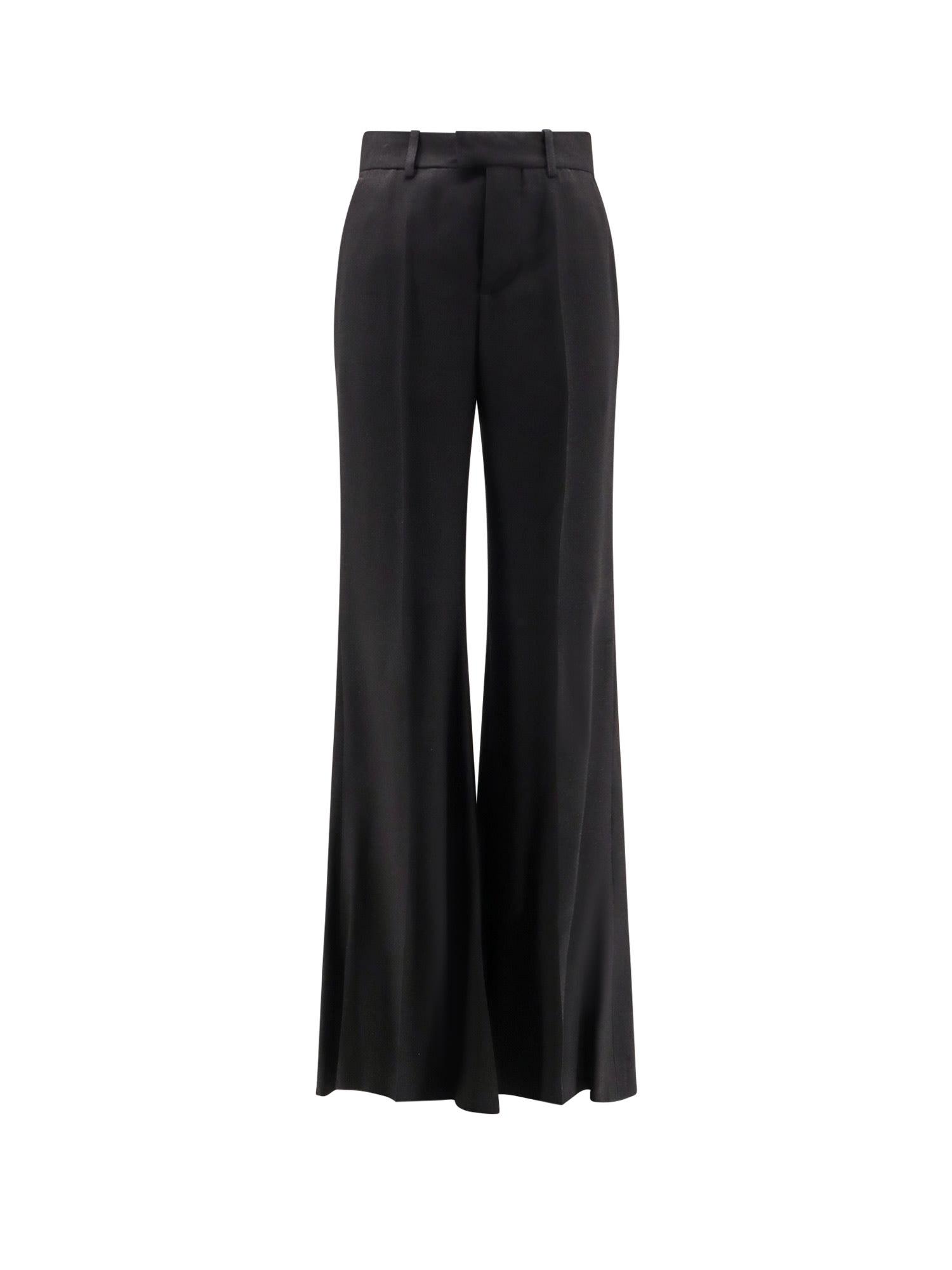 balenciaga viscose trousers with flared bottom