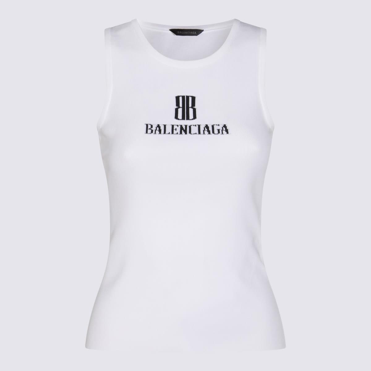 balenciaga white and black top