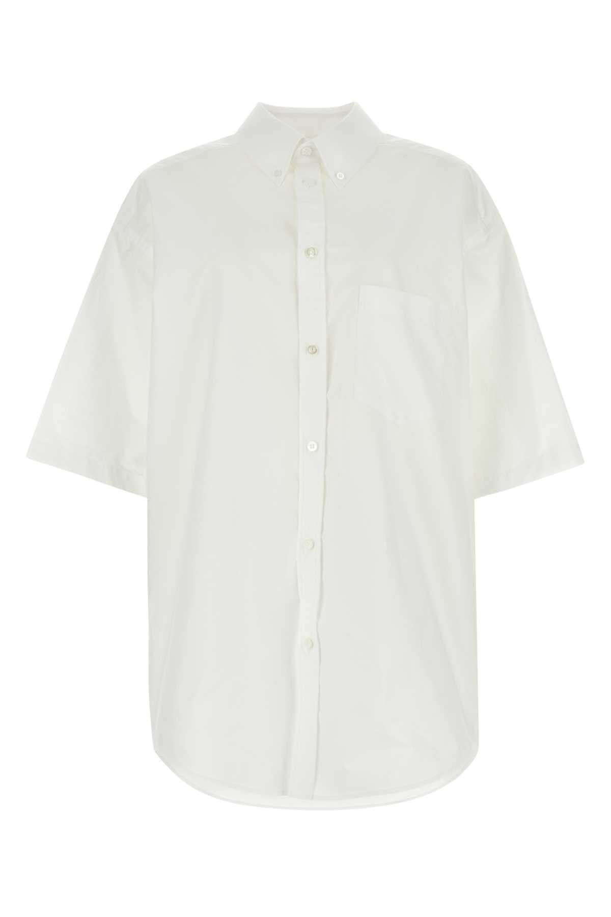 balenciaga white poplin oversize shirt