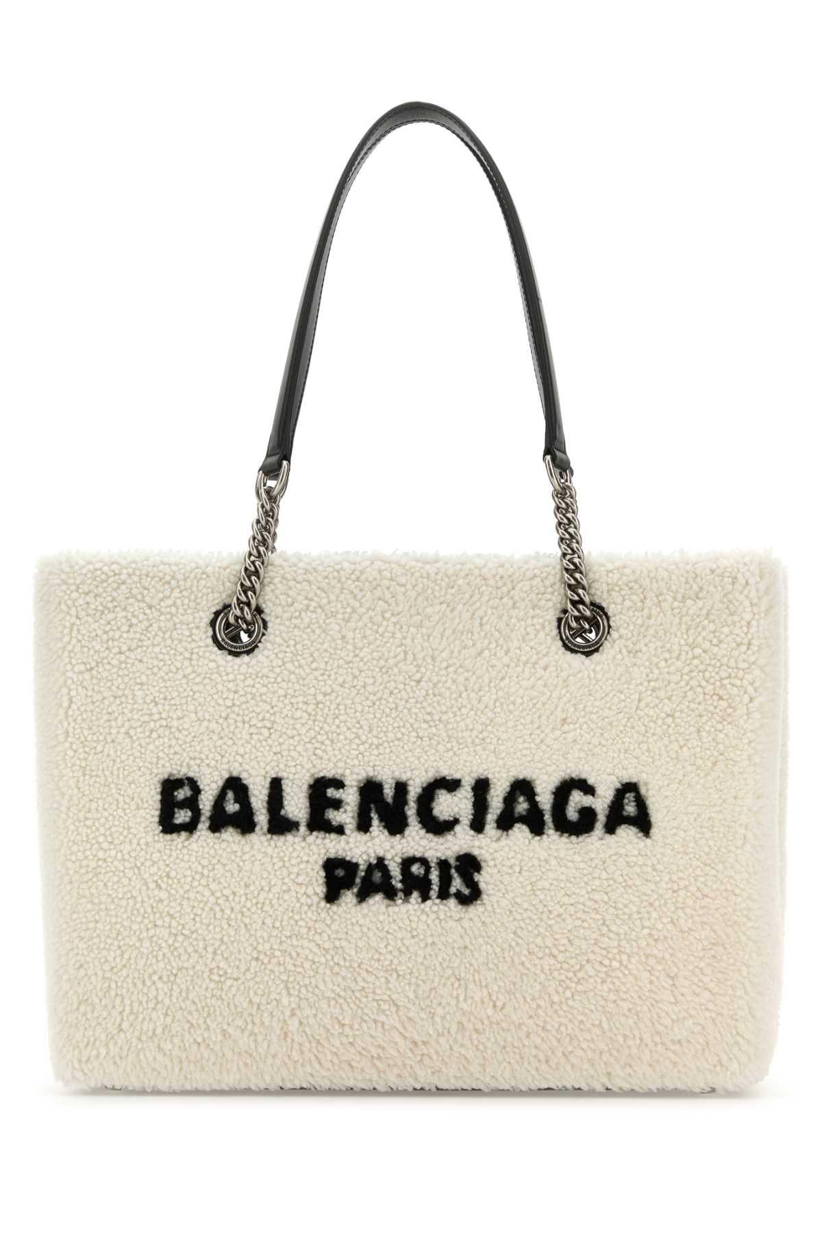 balenciaga white shearling duty free m handbag