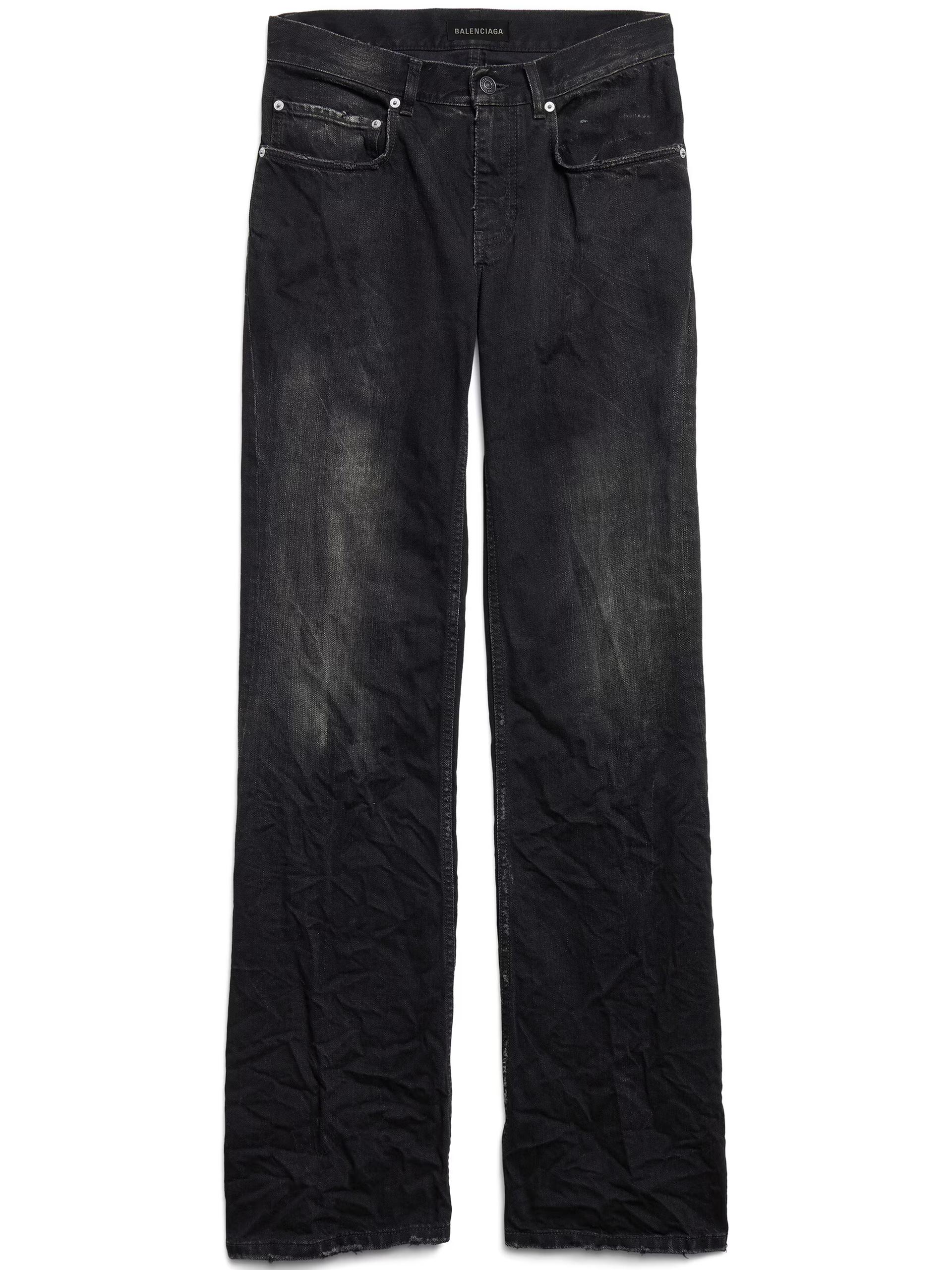 balenciaga wide leg pants black jean - women