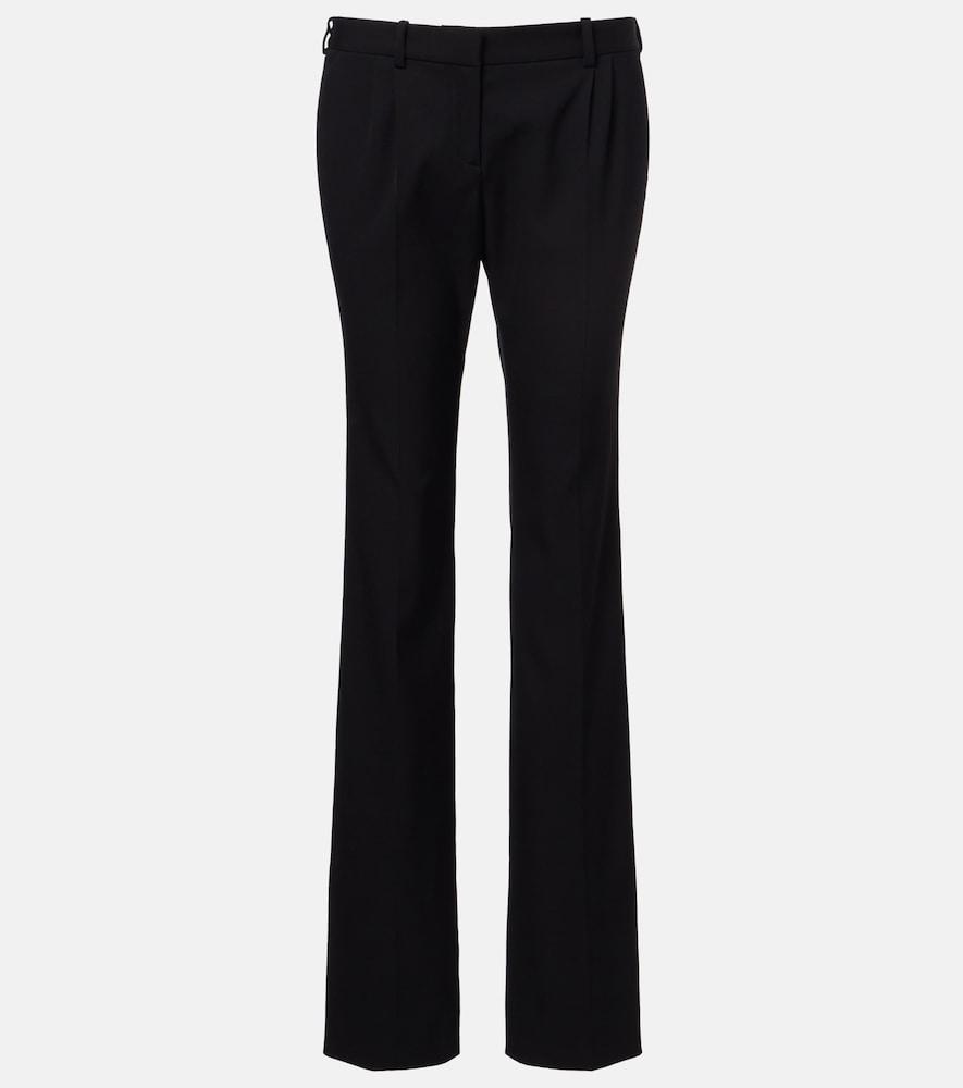 balenciaga wool twill slim pants