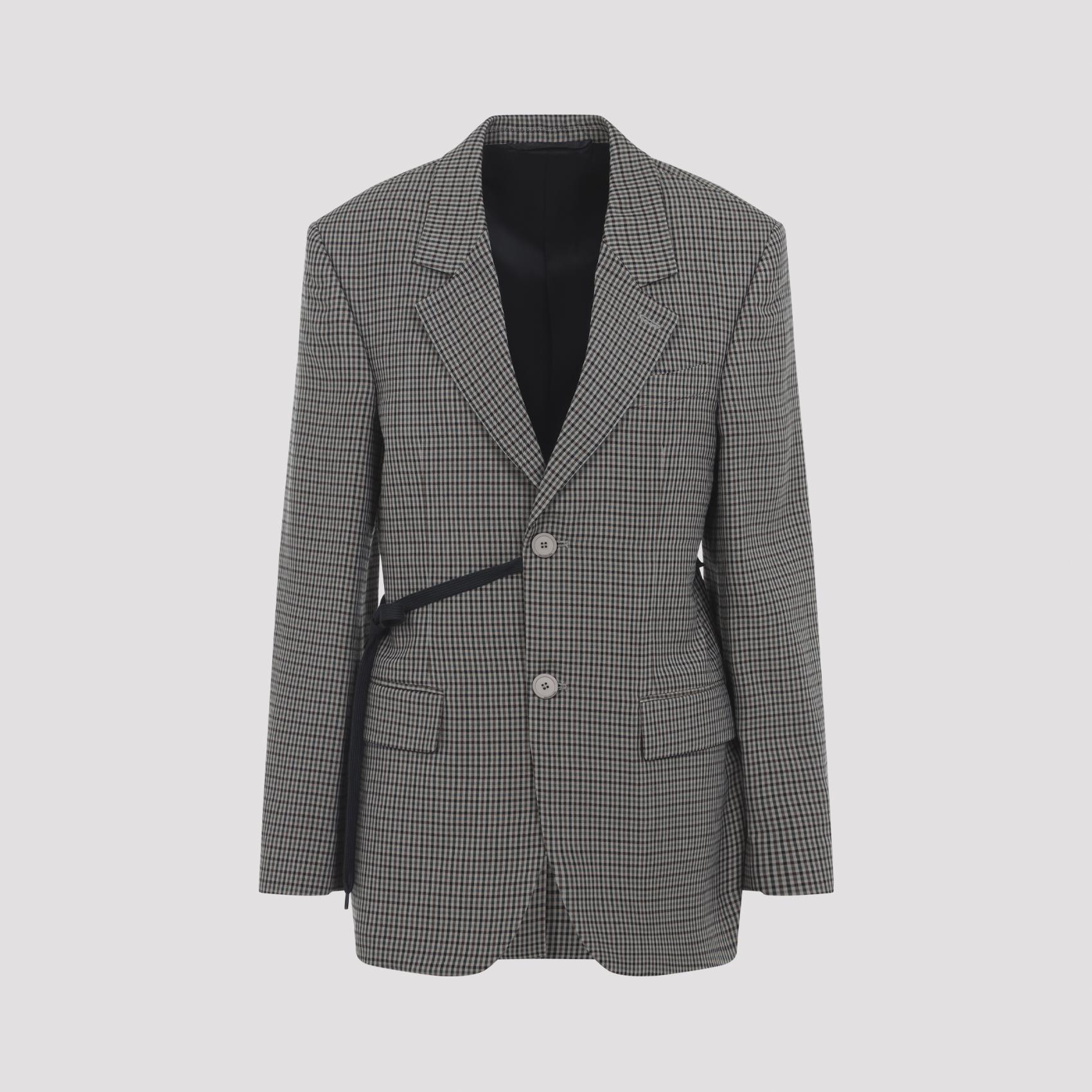 balenciaga wrap tailored jacket brown lyocell - women