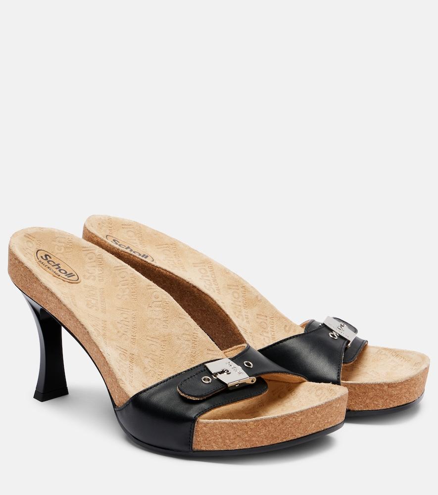 balenciaga x scholl 80 leather mules