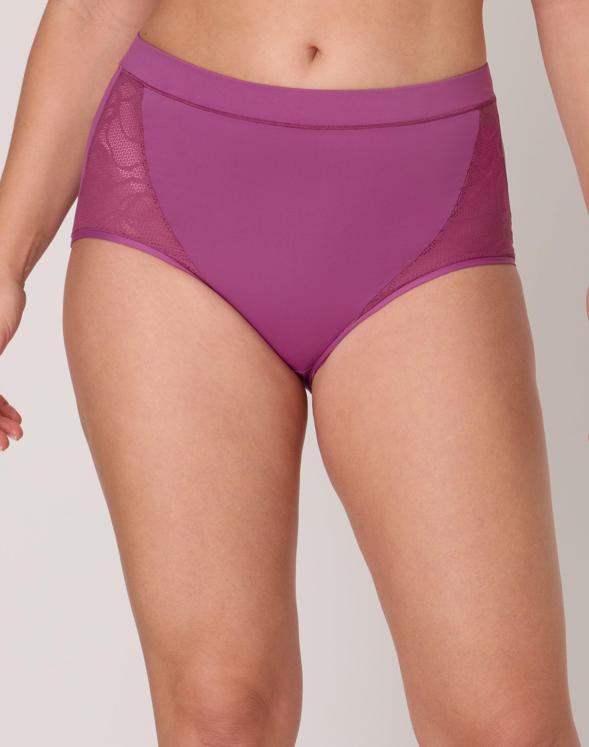 bali's coolest smoothing high waist brief mauve mood m women's