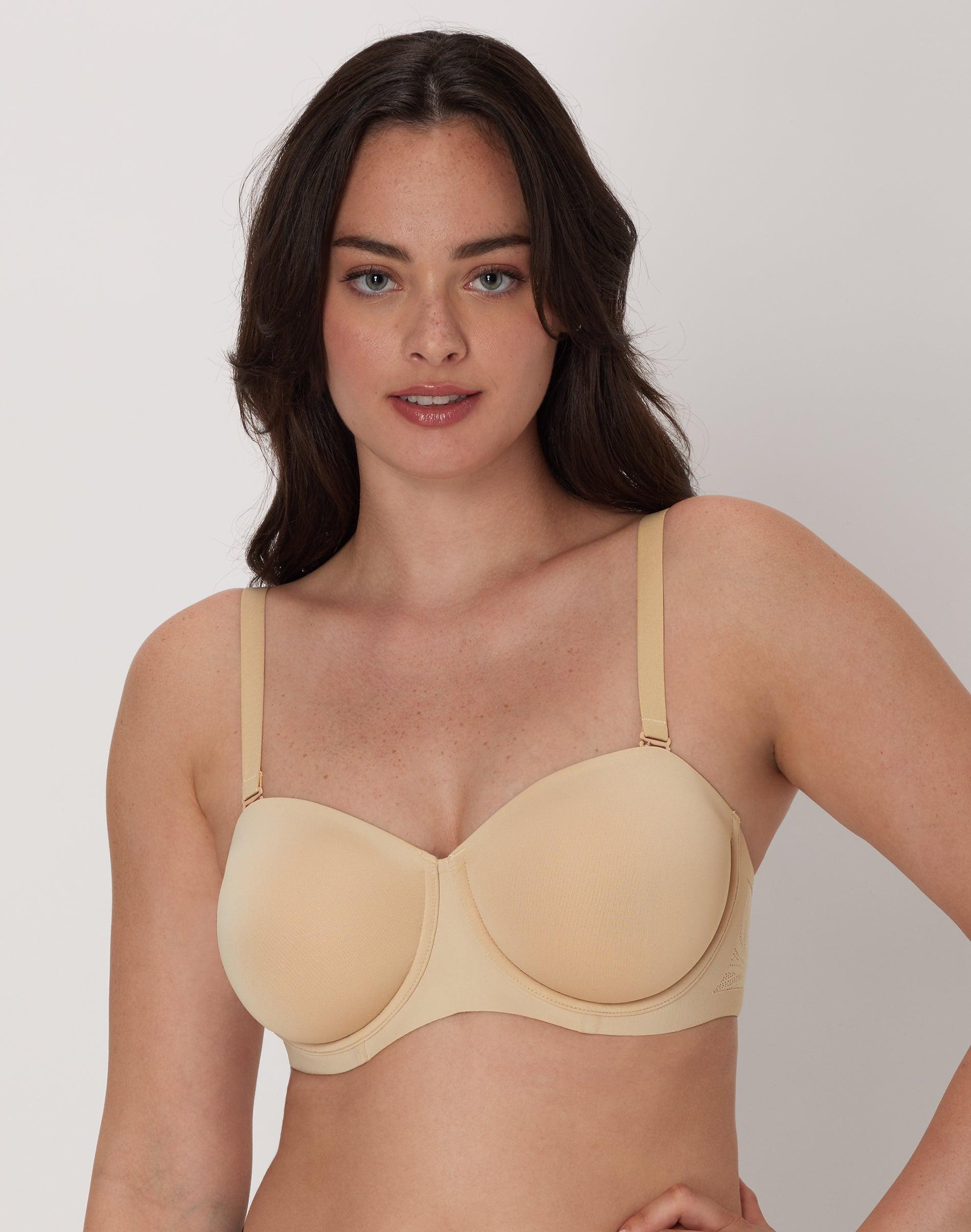 bali's coolest smoothing strapless minimizer bra almond 36c women's