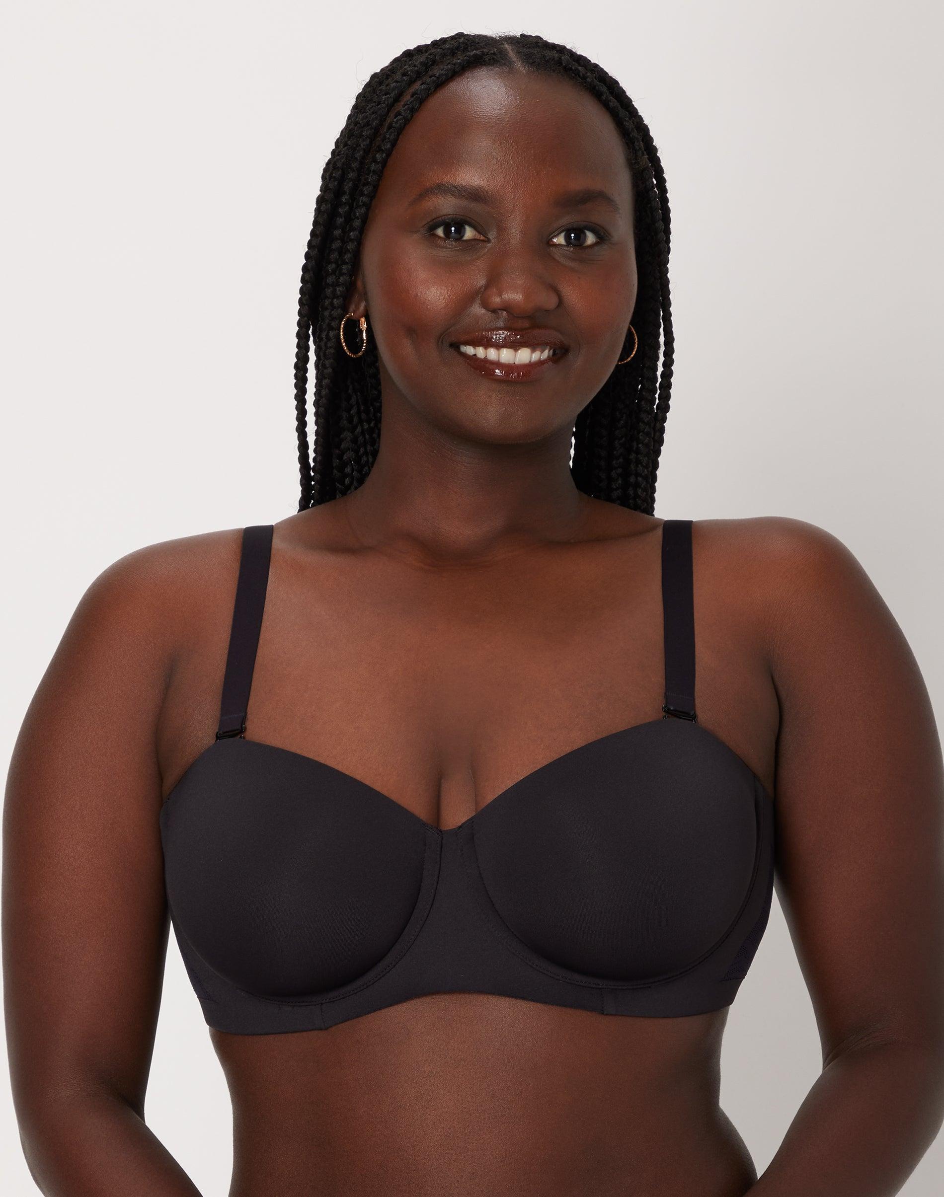 bali's coolest smoothing strapless minimizer bra black 36c