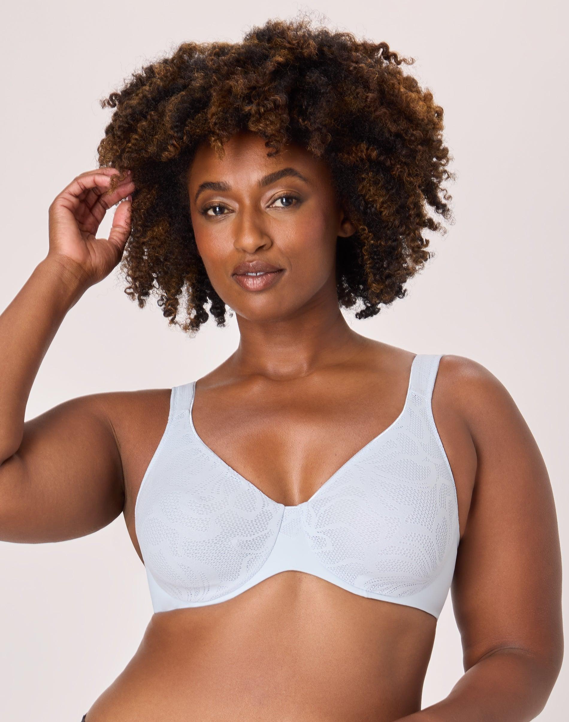 bali's coolest smoothing underwire minimizer bra salty pepper grey 36c