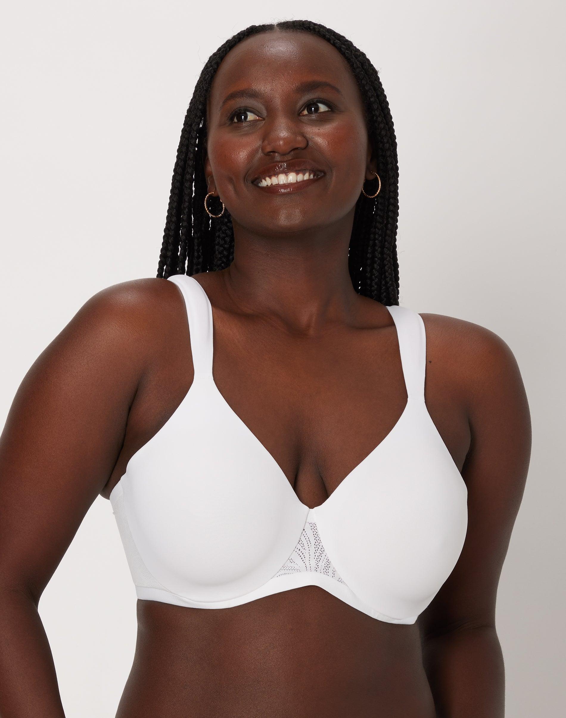 bali's coolest smoothing underwire t-shirt bra white 36ddd