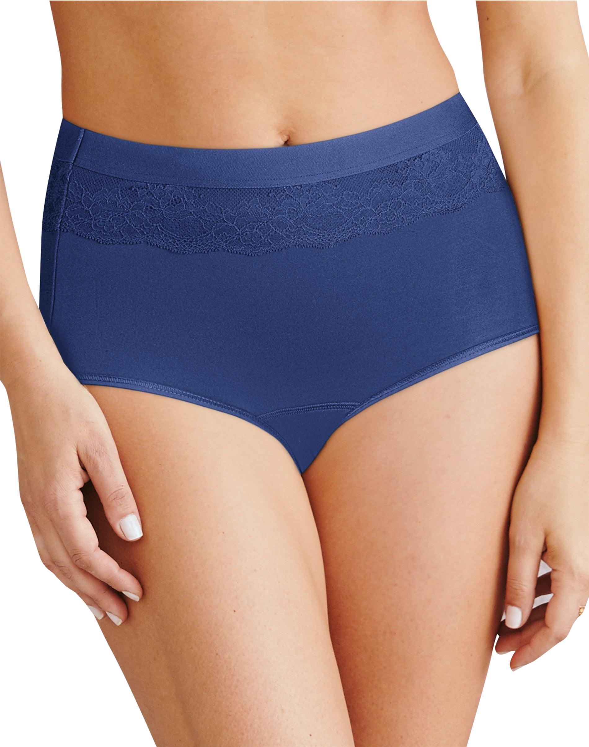 bali beautifully confident light leak & period protection brief in the navy 6 women's