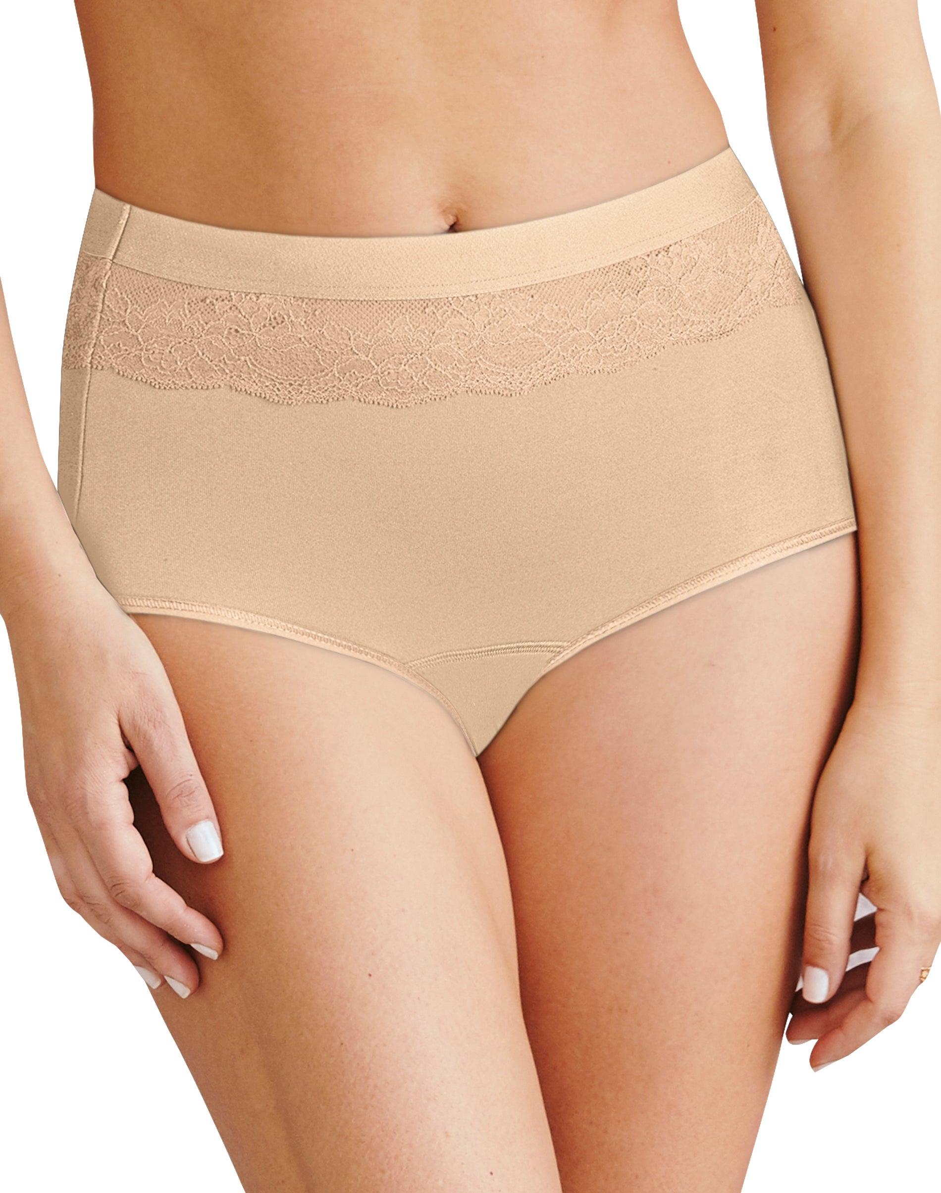 bali beautifully confident light leak & period protection brief soft taupe 6 women's