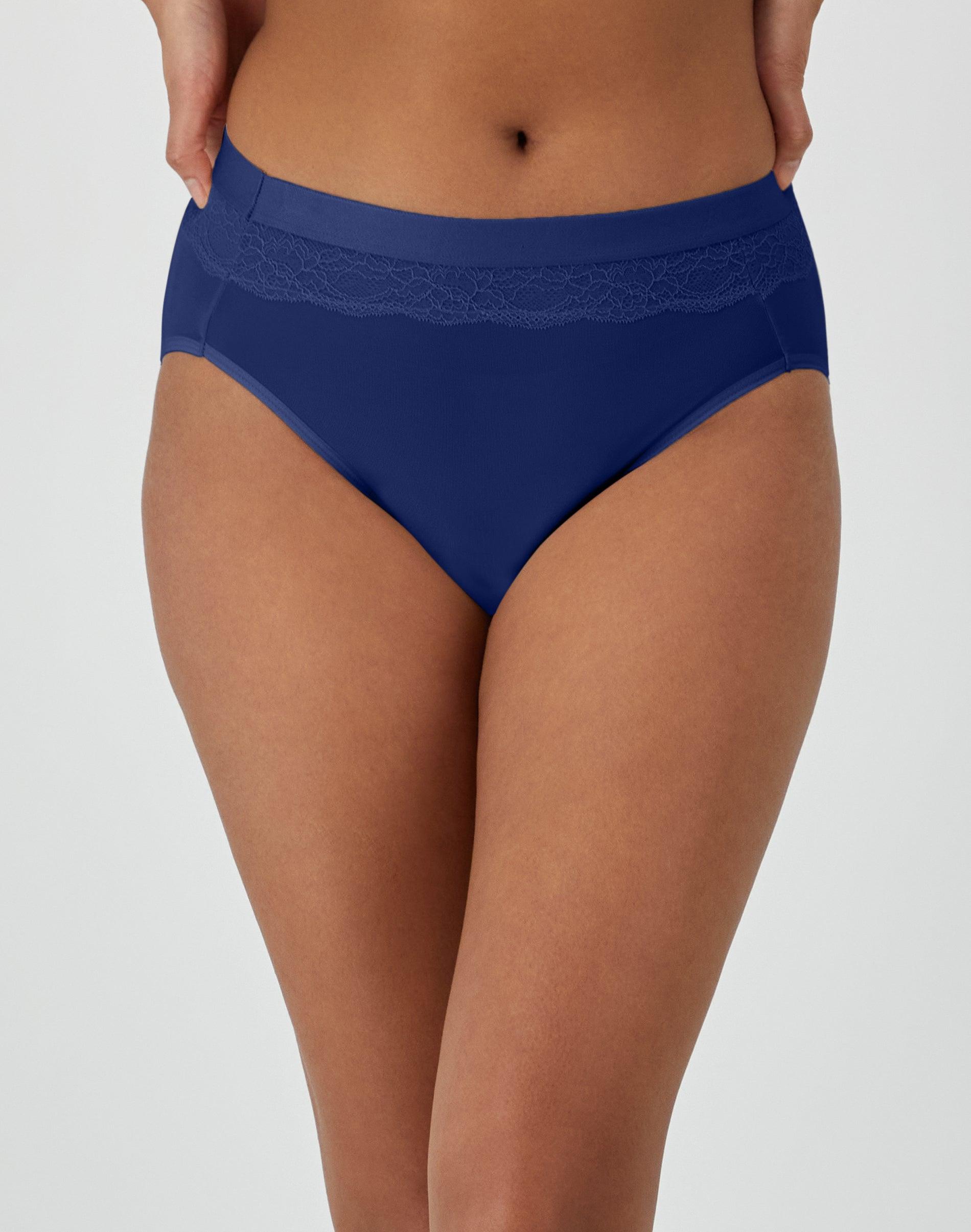 bali beautifully confident light leak & period protection hi cut in the navy 6 women's