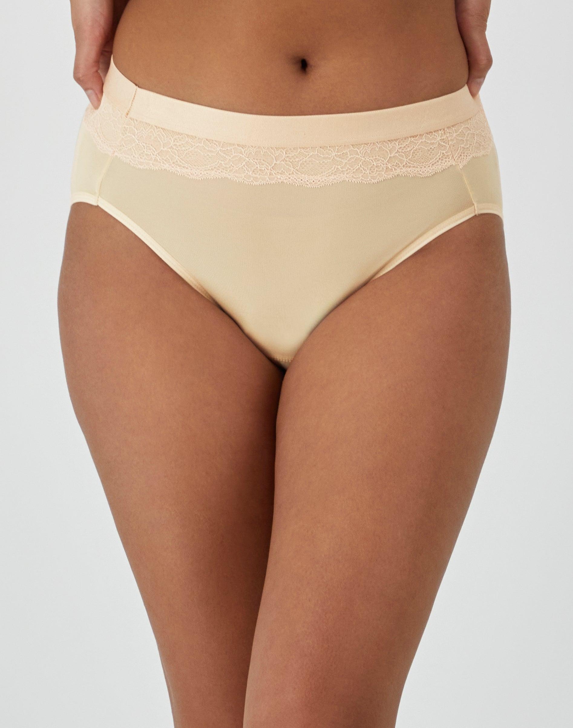 bali beautifully confident light leak & period protection hi cut panty soft taupe 6 women's