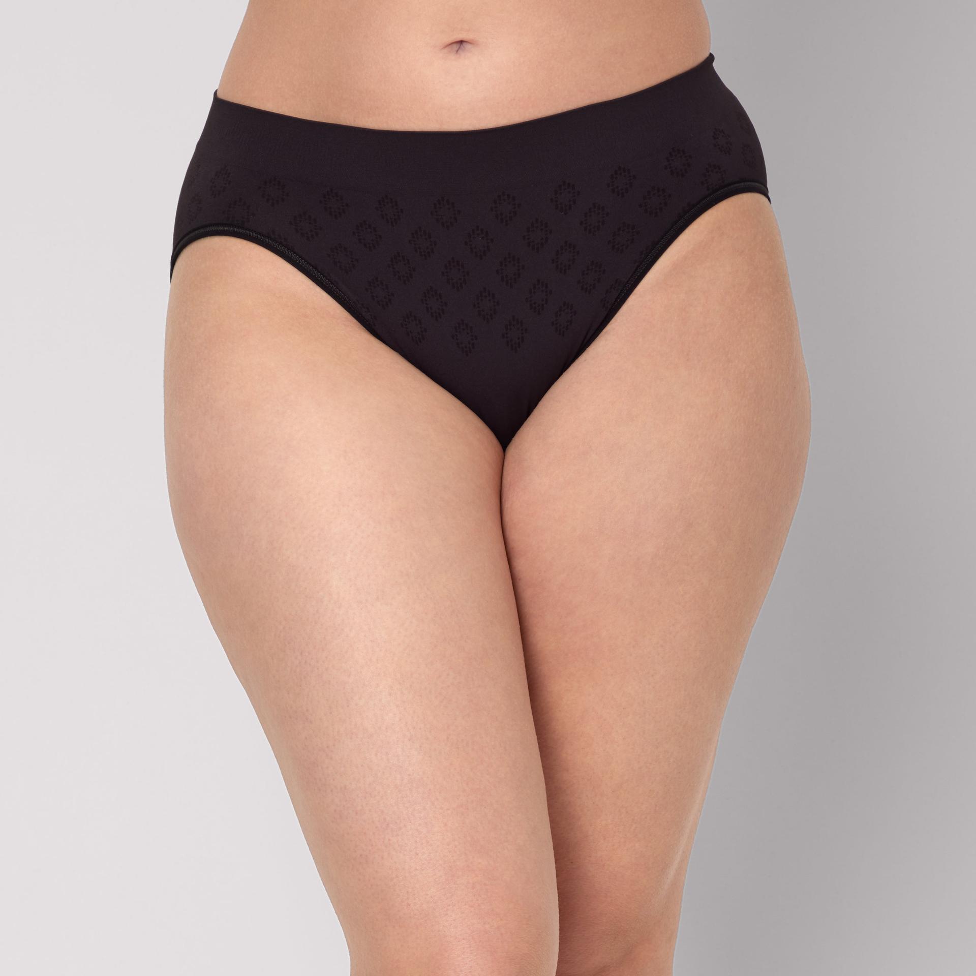 bali beautifully confident seamless light leak & period protection hi-cut black s women's
