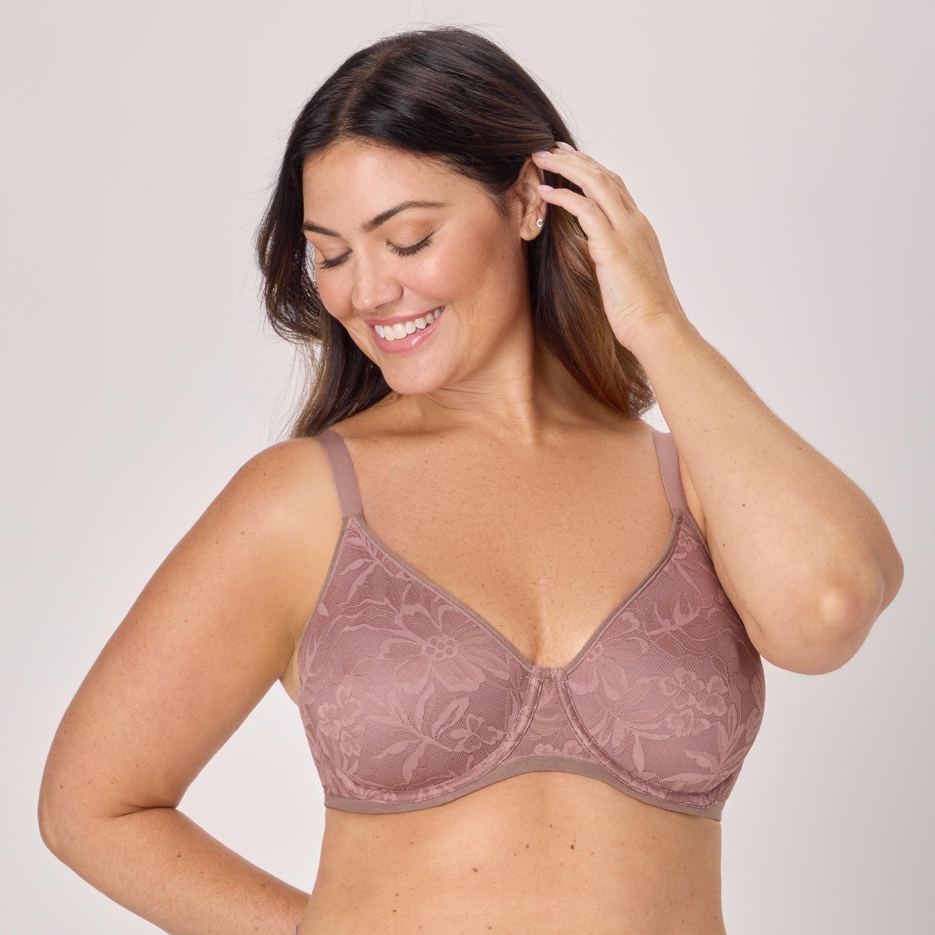 bali breathe cotton modal lace underwire bra mocha velvet 36c
