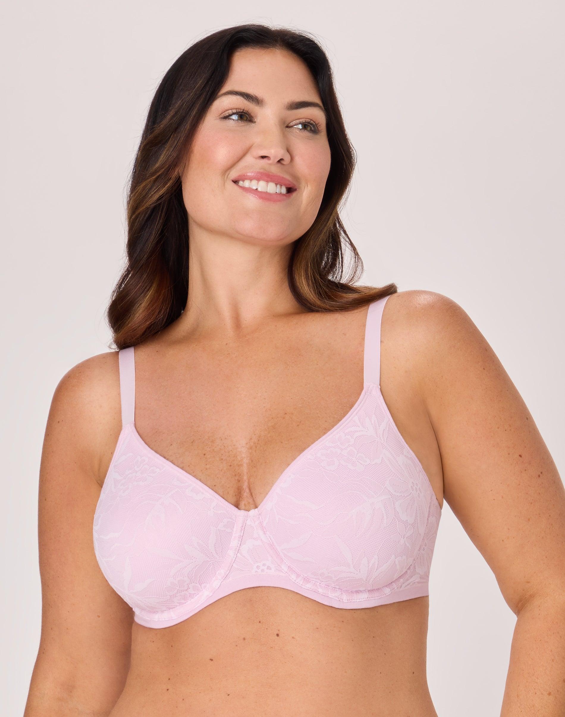 bali breathe cotton modal lace underwire bra raspberry icing 36c
