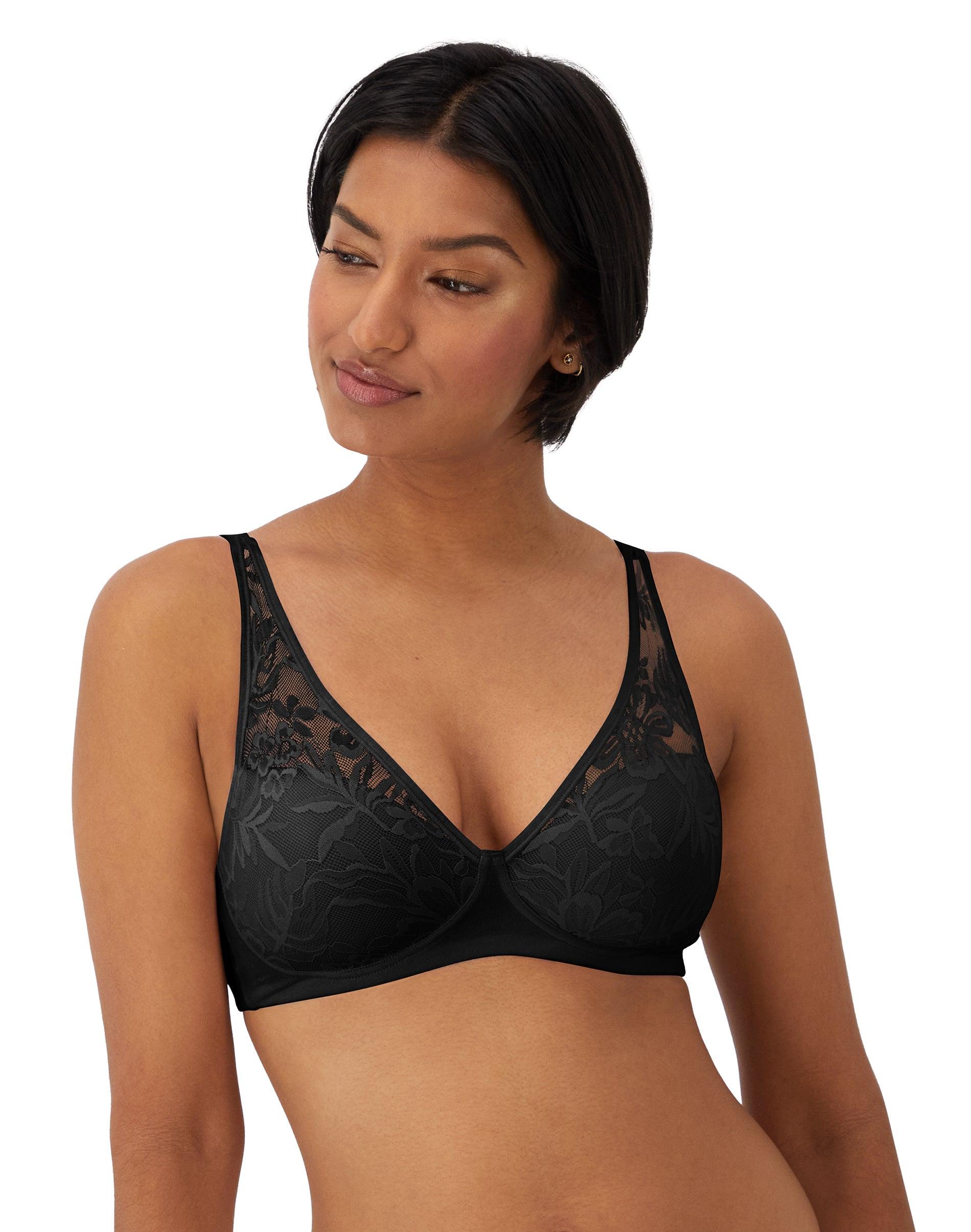 bali breathe cotton modal wireless t-shirt bra black s