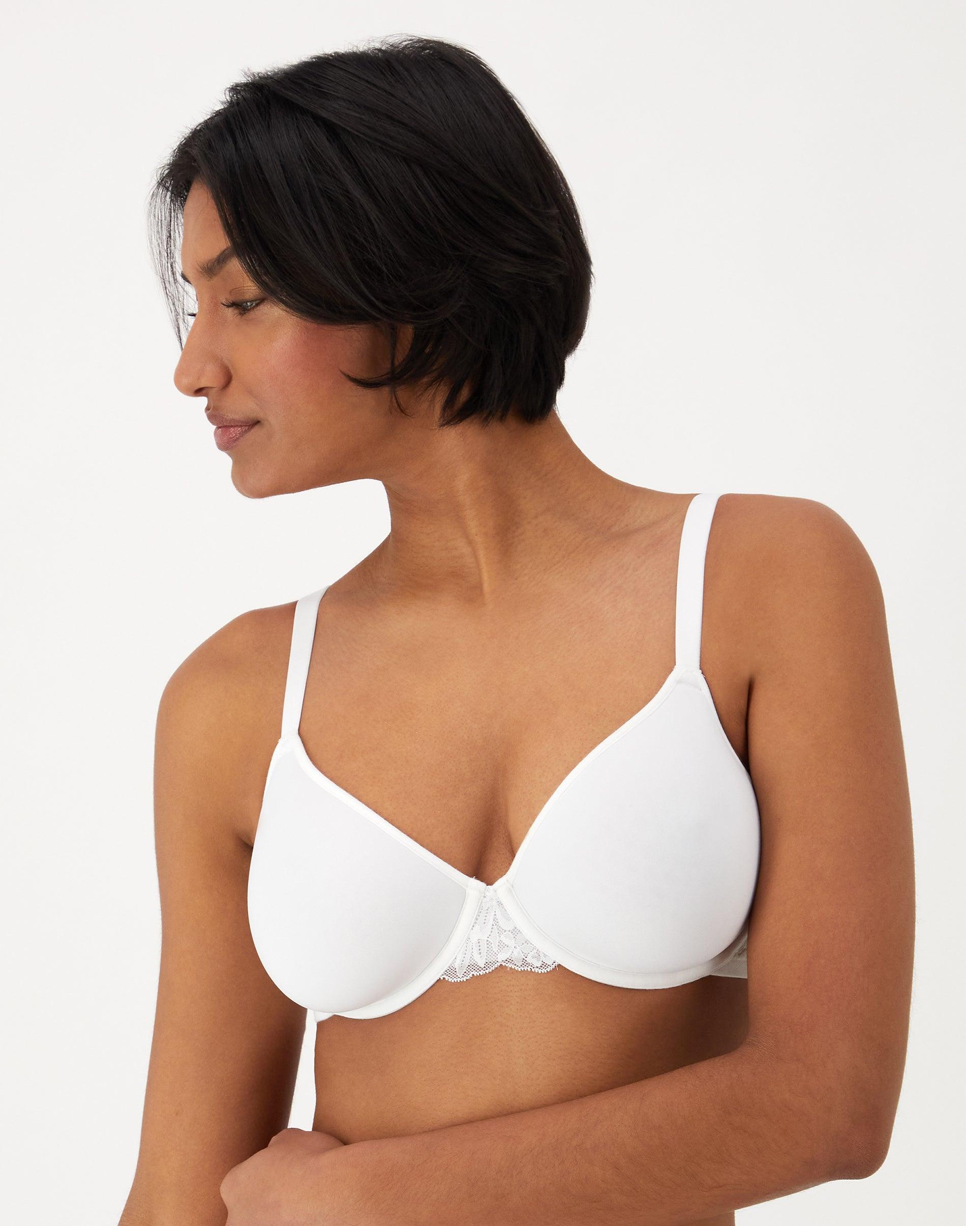 bali breathe lightweight cotton modal t-shirt bra white 34c