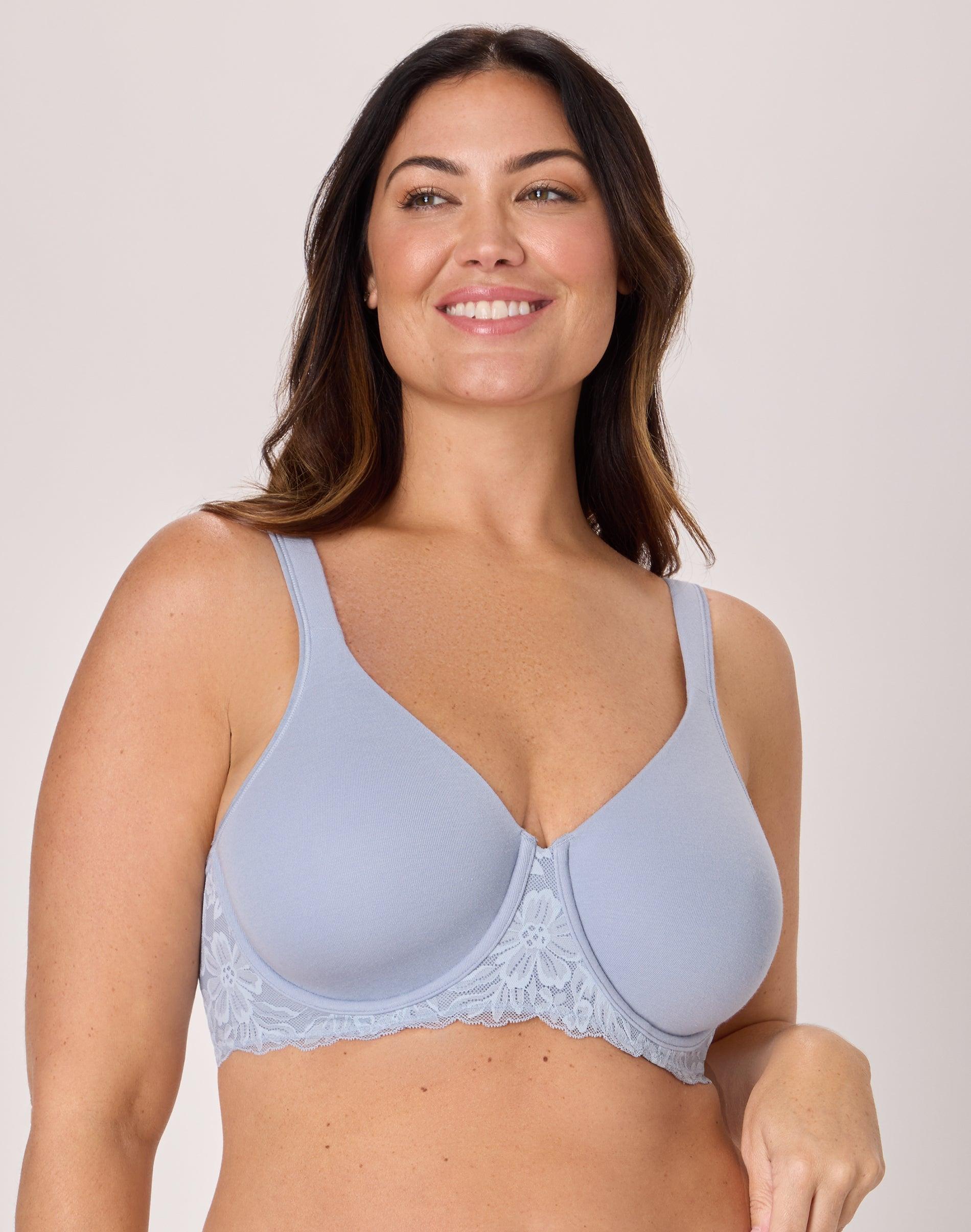 bali breathe women's minimizer bra, underwire silver satin 36c