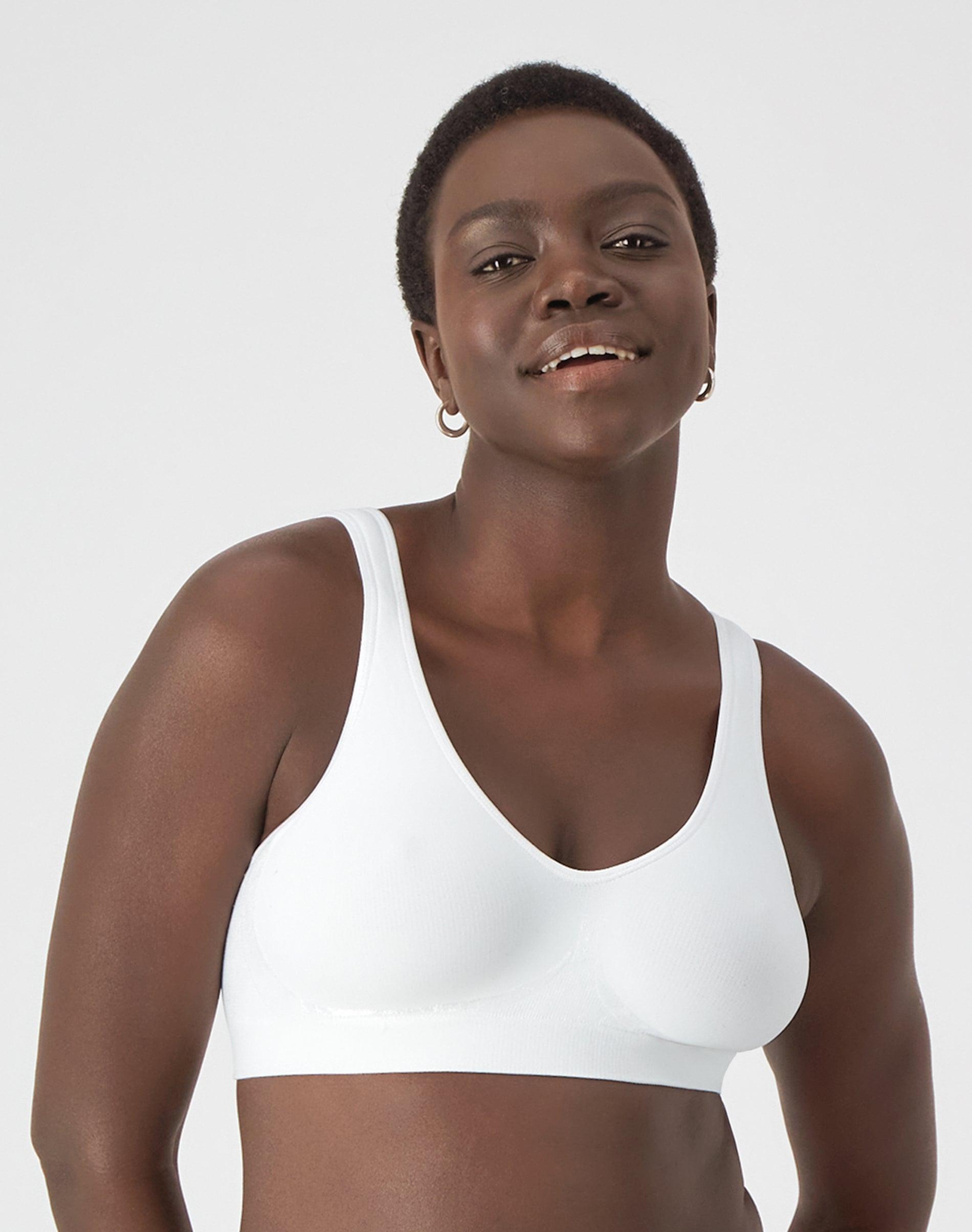 bali comfort revolution comfortflex fit seamless 2-ply wireless bra white s