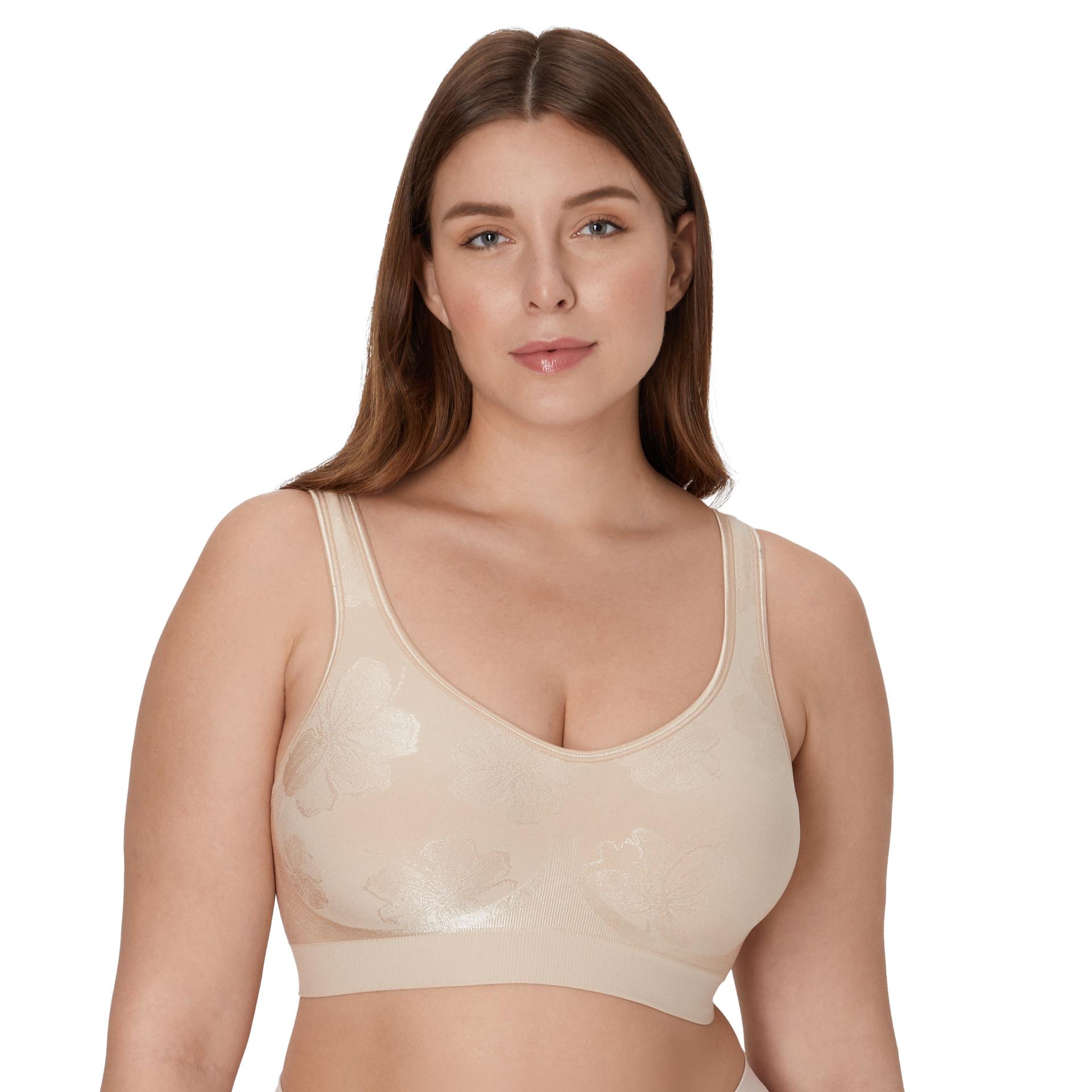 bali comfort revolution comfortflex fit shaping wireless bra almond tropic l
