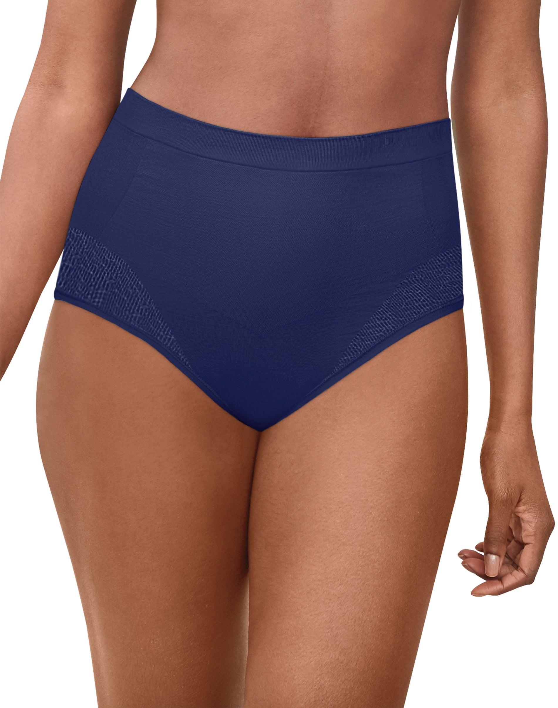 bali comfort revolution firm control brief, 2-pack hush pink/in the navy m women's