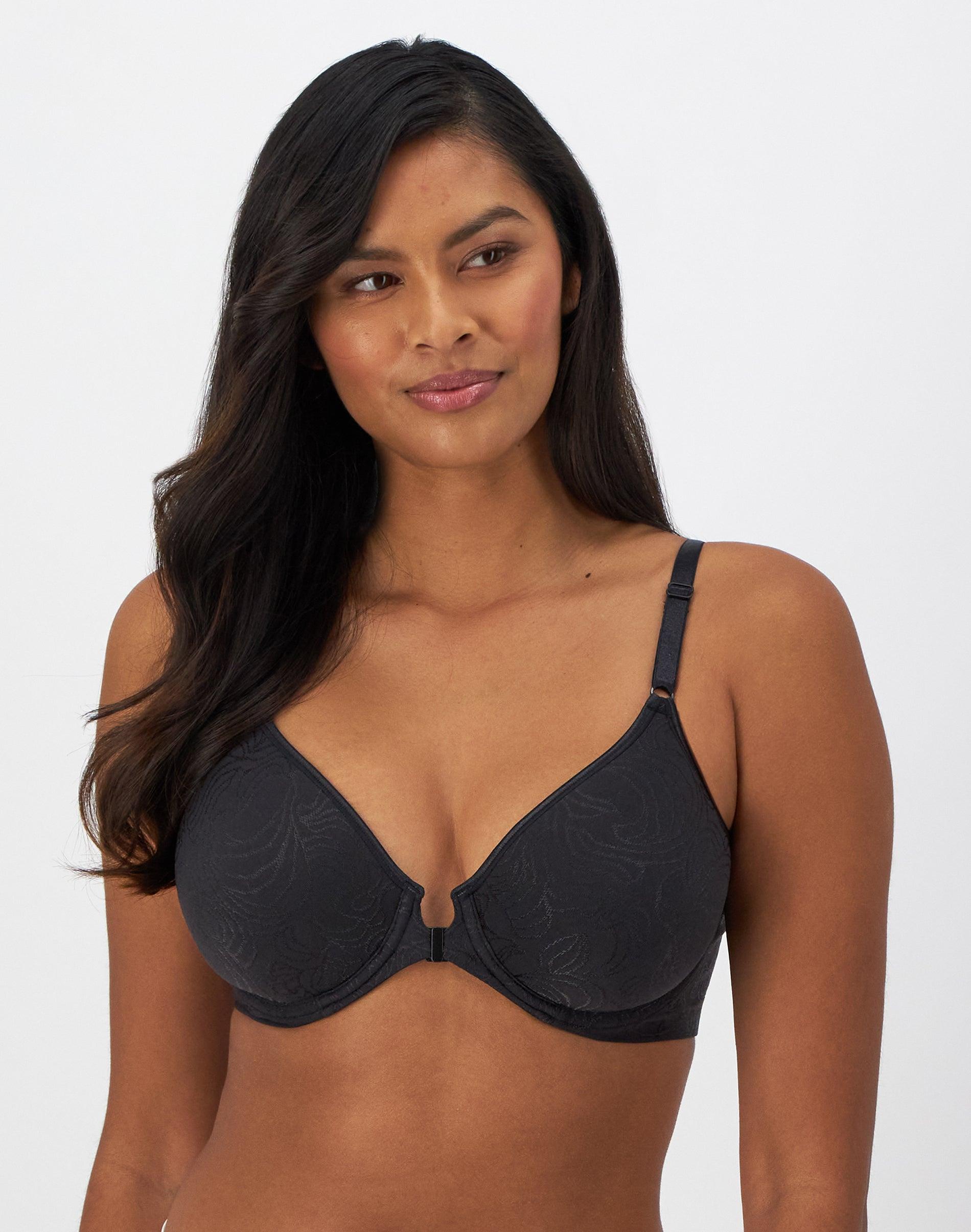 bali comfort revolution front close shaping underwire bra black 36b