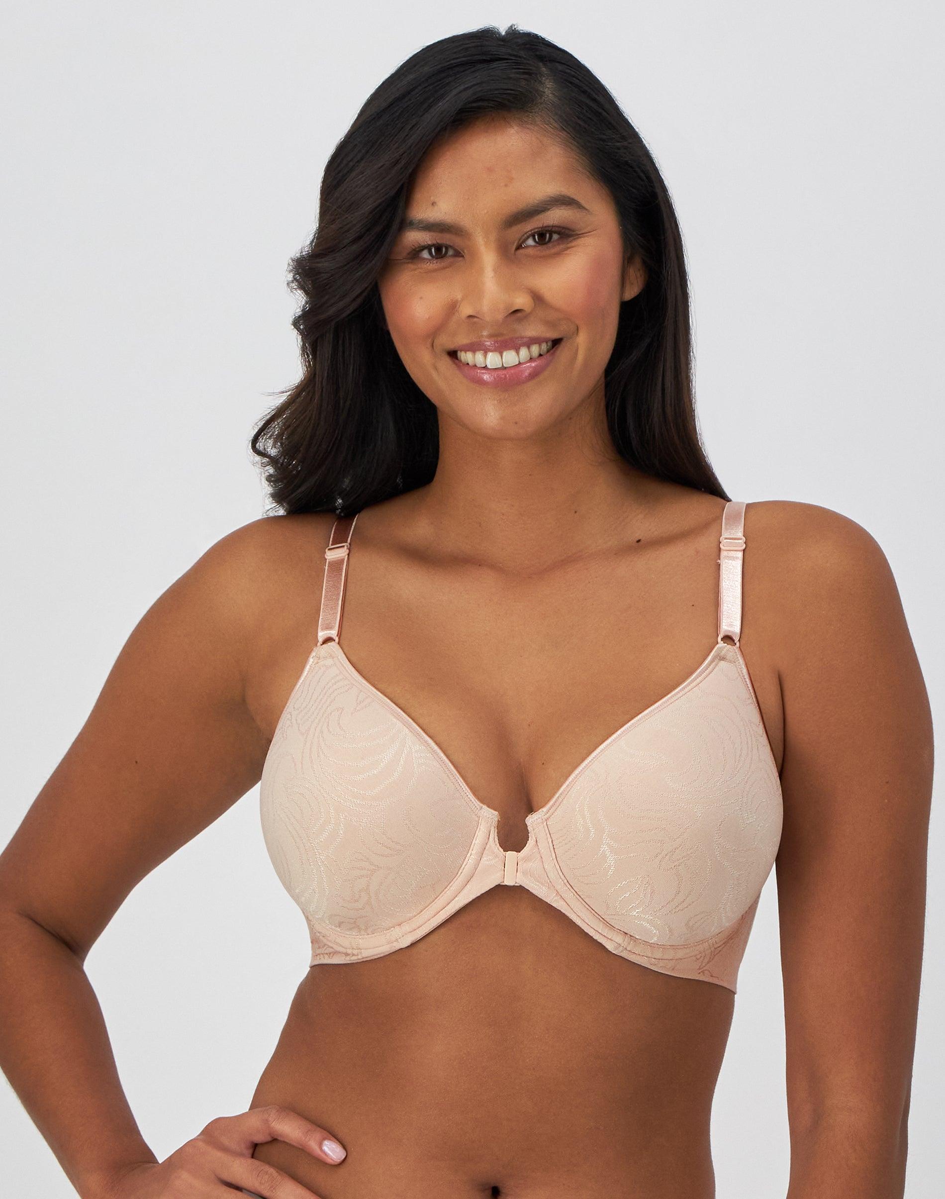 bali comfort revolution front close shaping underwire bra sandshell 40b