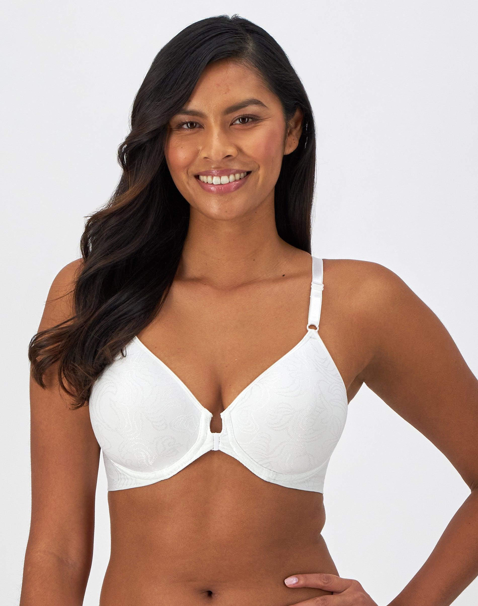 bali comfort revolution front close shaping underwire bra white 36b