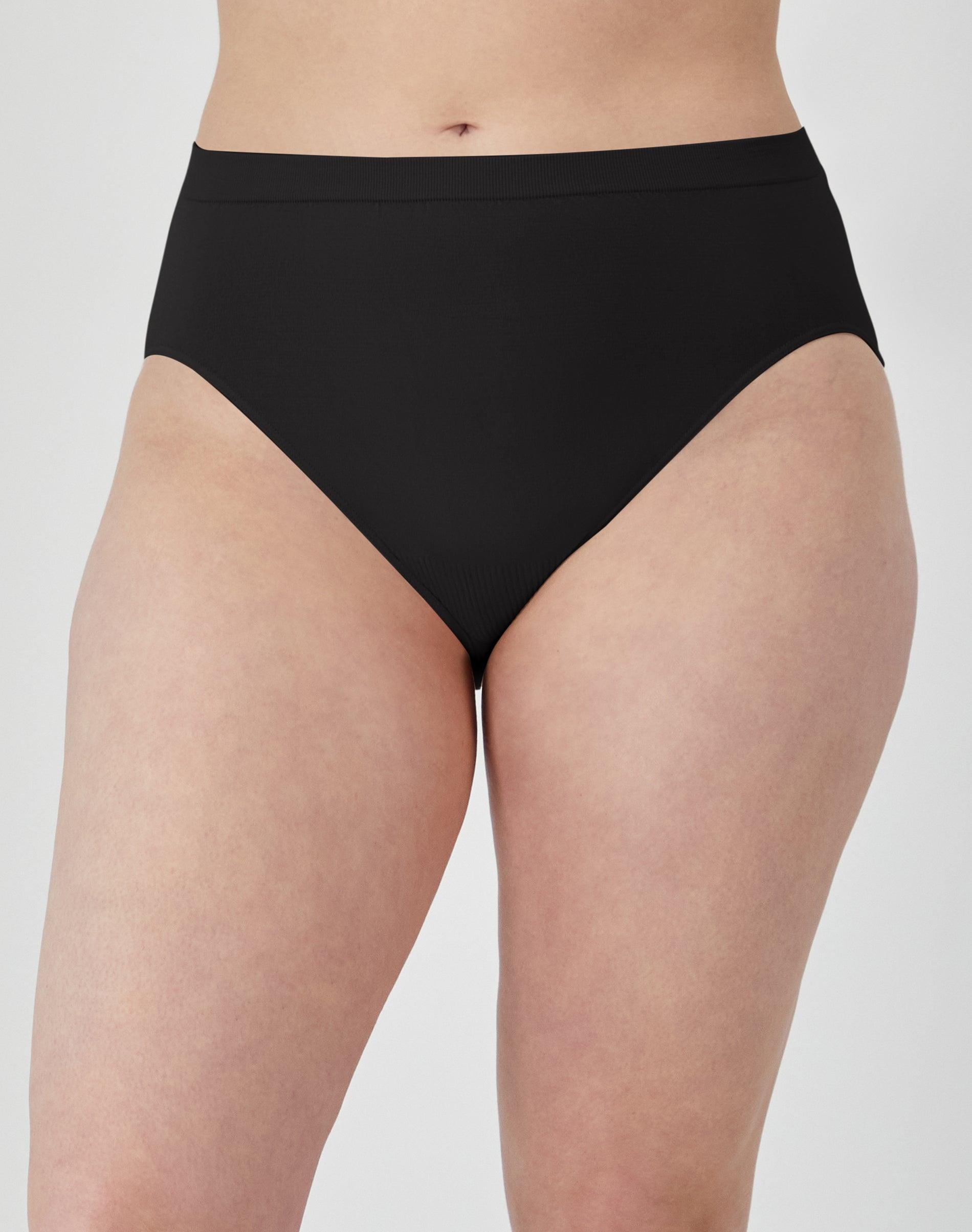bali comfort revolution hi cut brief black 6/7 women's
