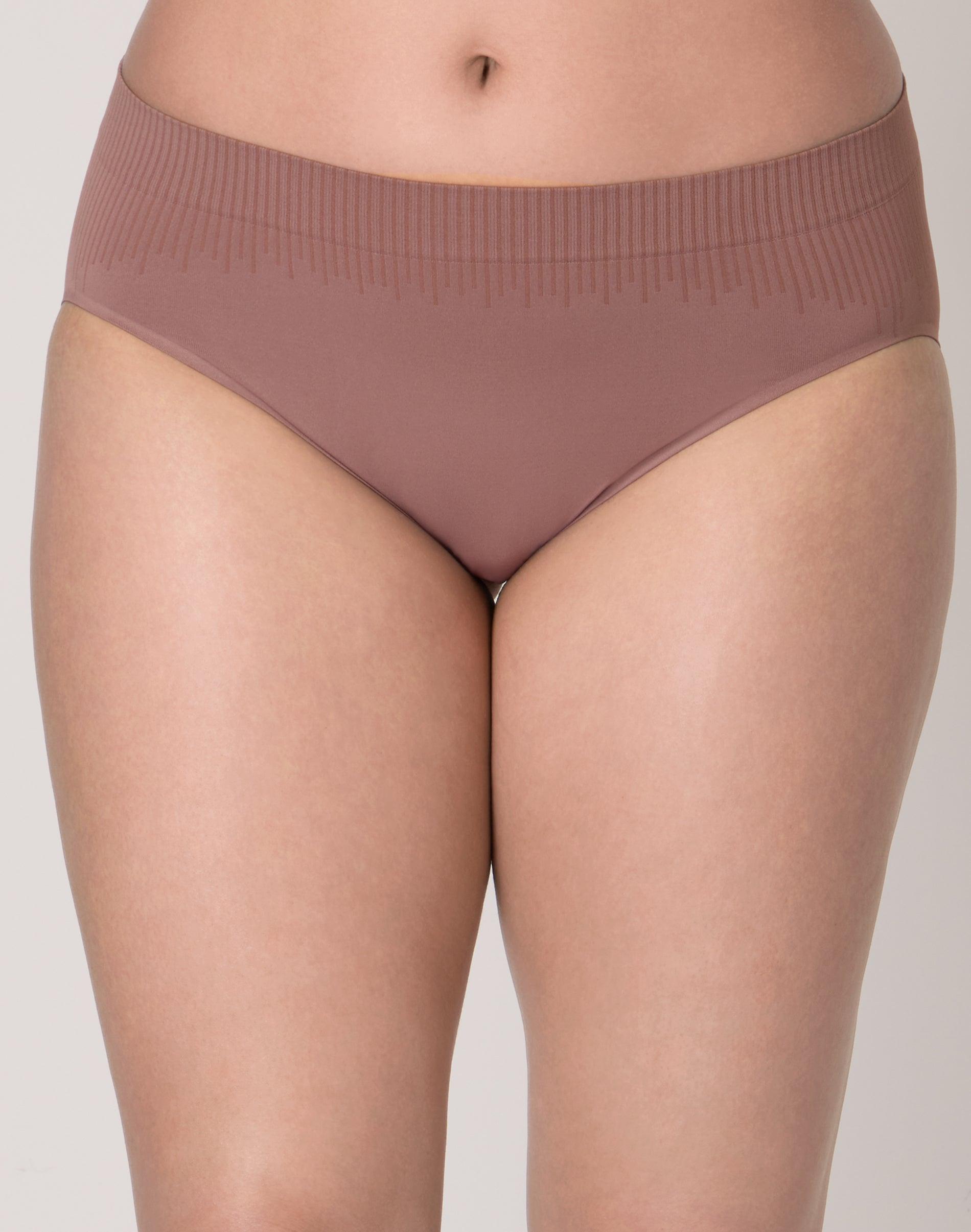 bali comfort revolution modern seamless hi-cut panty mocha velvet 5 women's