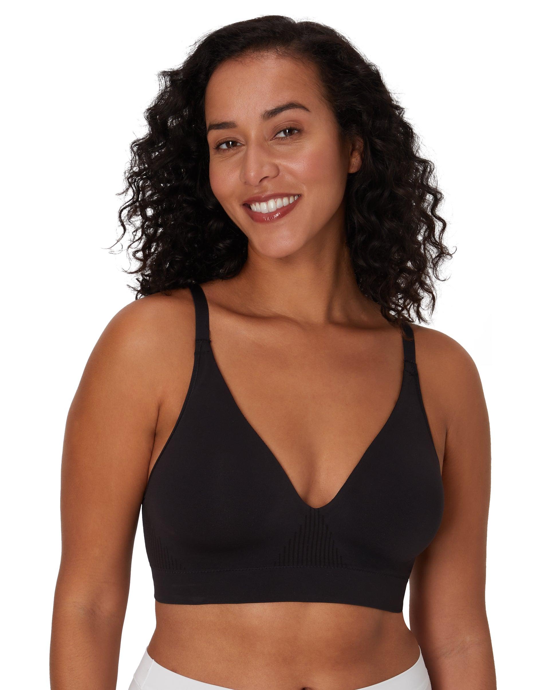 bali comfort revolution modern seamless wirefree bra black s