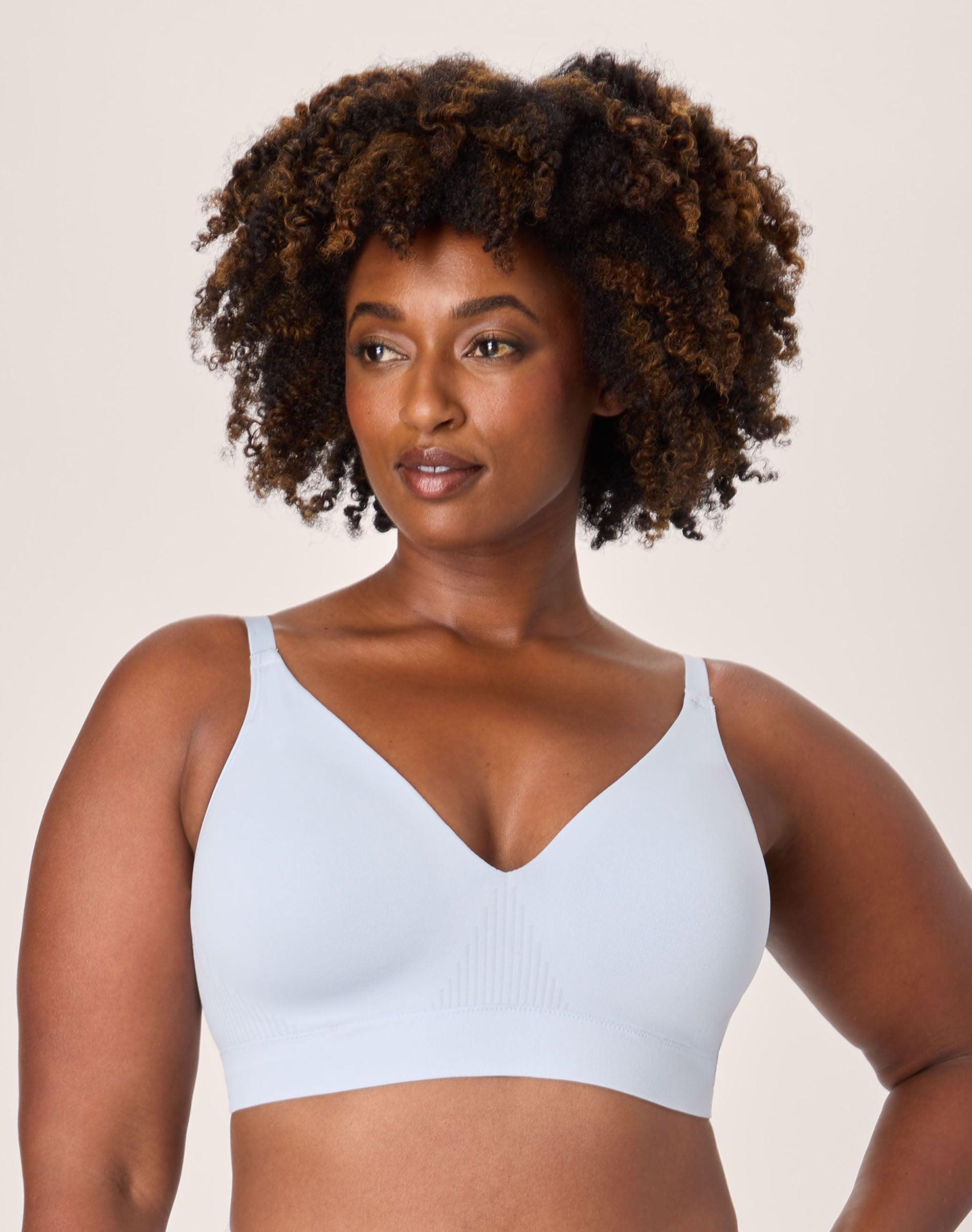 bali comfort revolution modern seamless wirefree bra salty pepper grey m