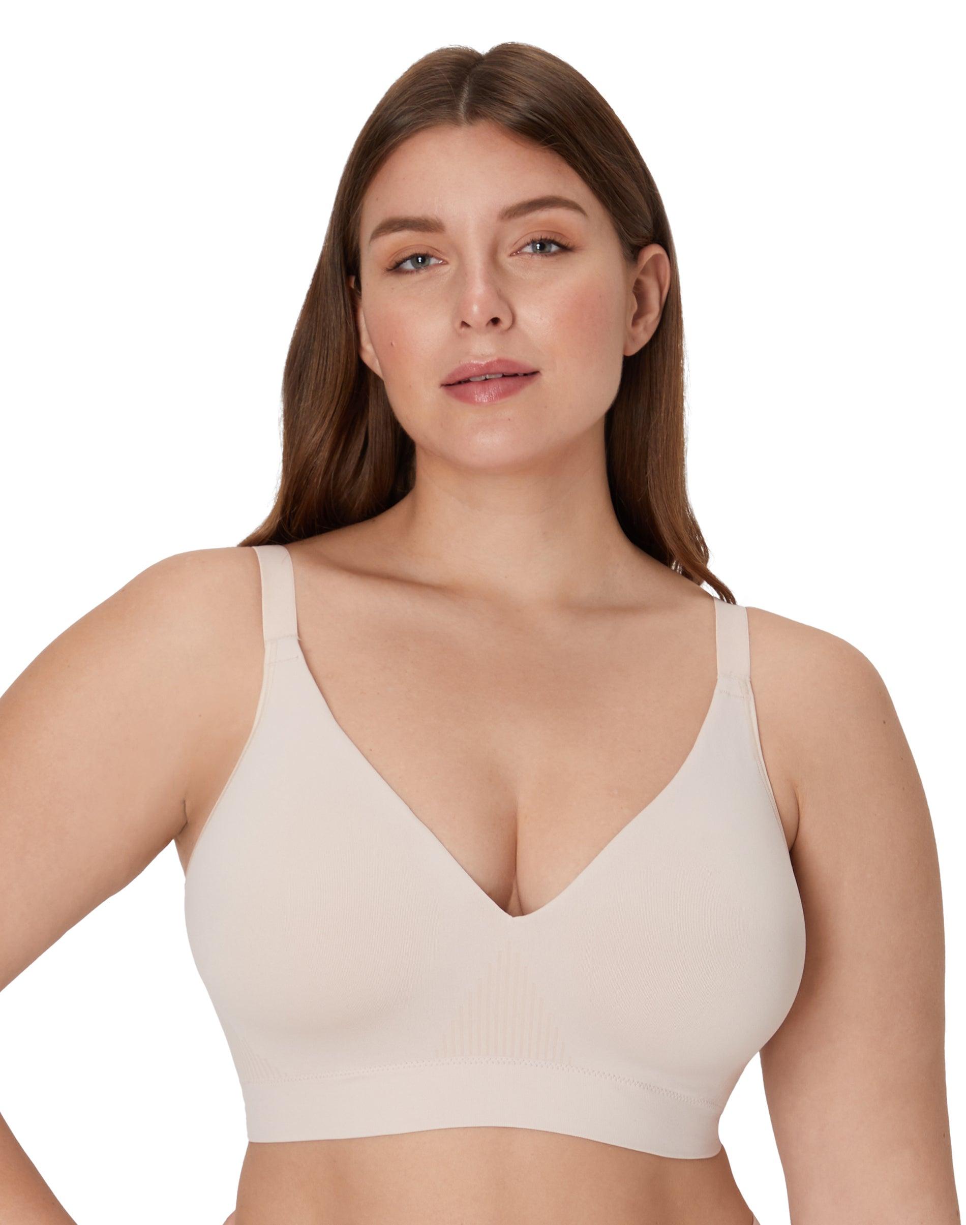 bali comfort revolution modern seamless wirefree bra sandshell s