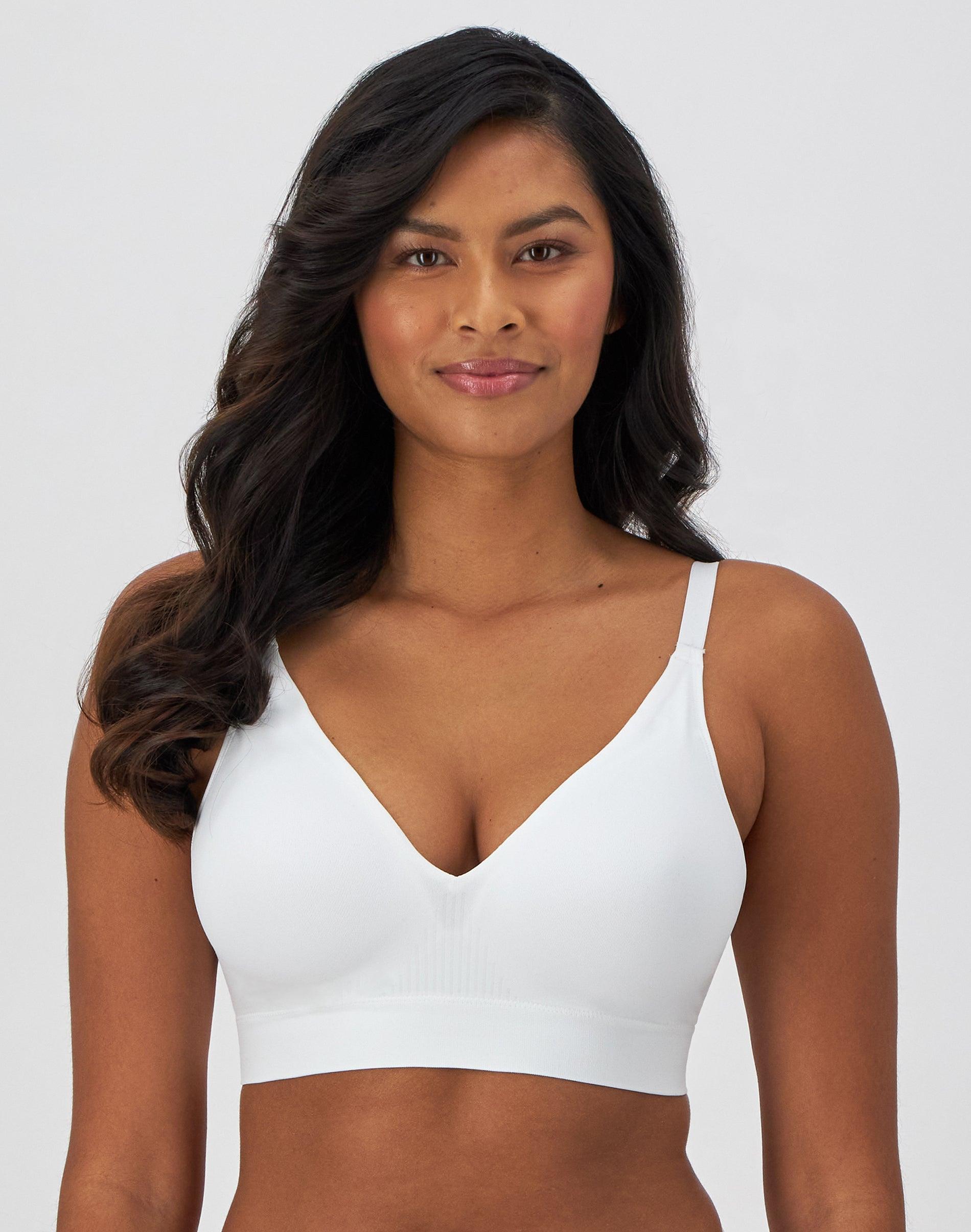 bali comfort revolution modern seamless wirefree bra white s women's