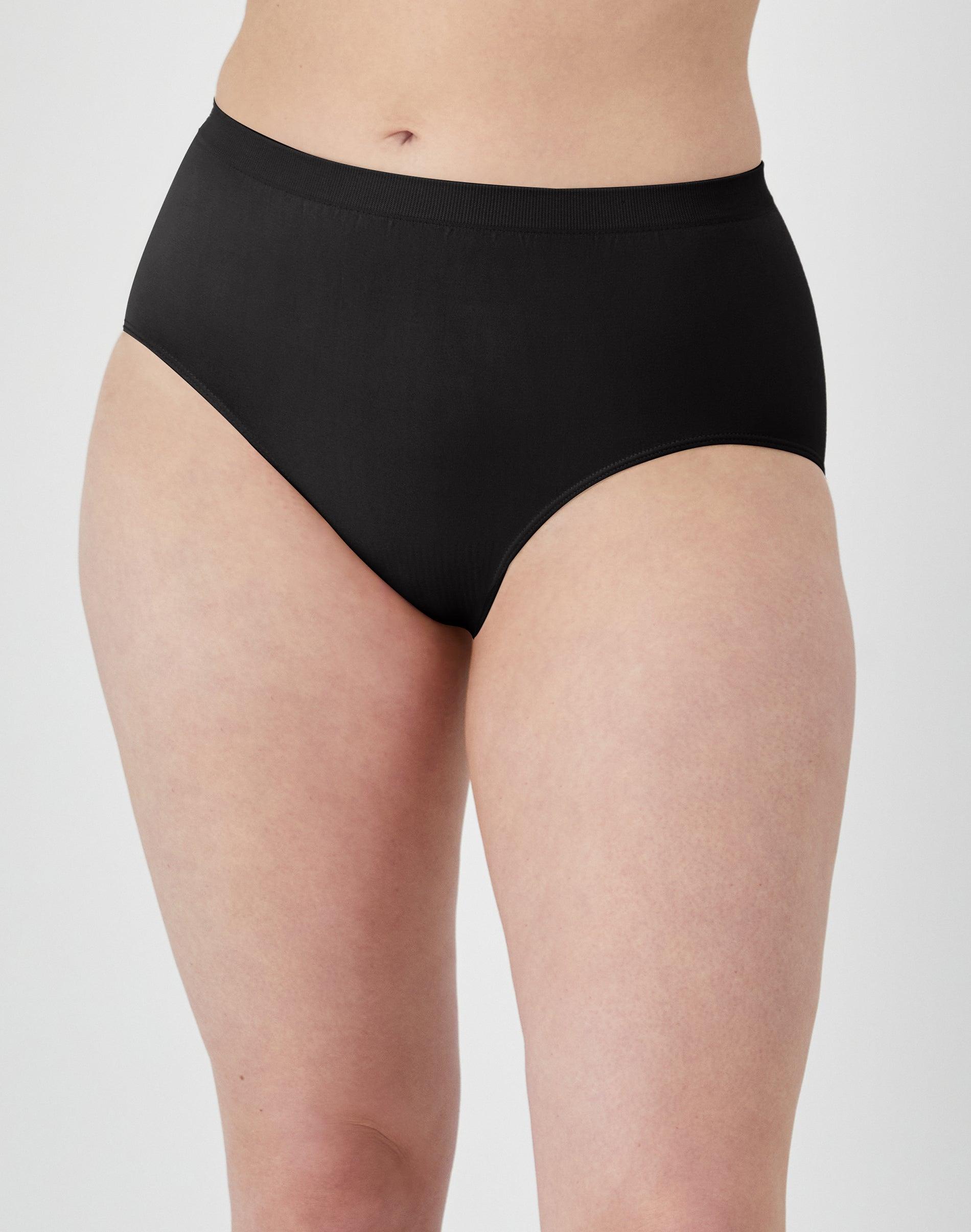 bali comfort revolution seamless brief black 6/7 women's