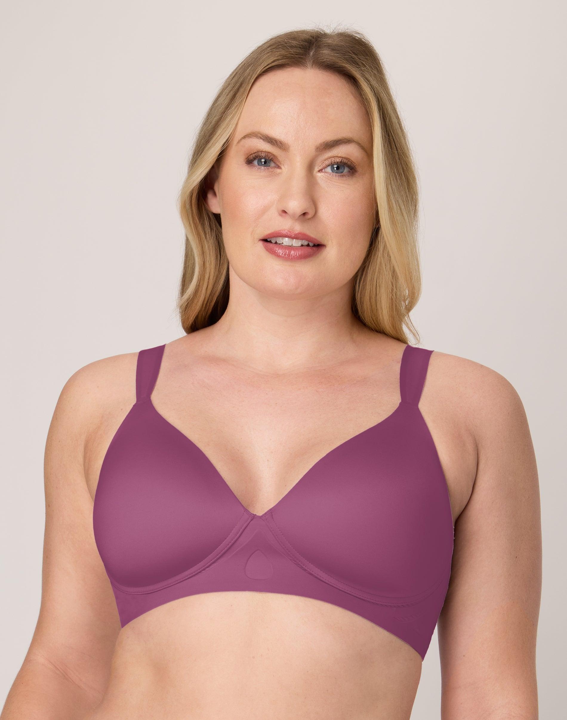 bali comfort revolution ultimate wireless support bra mauve mood xl