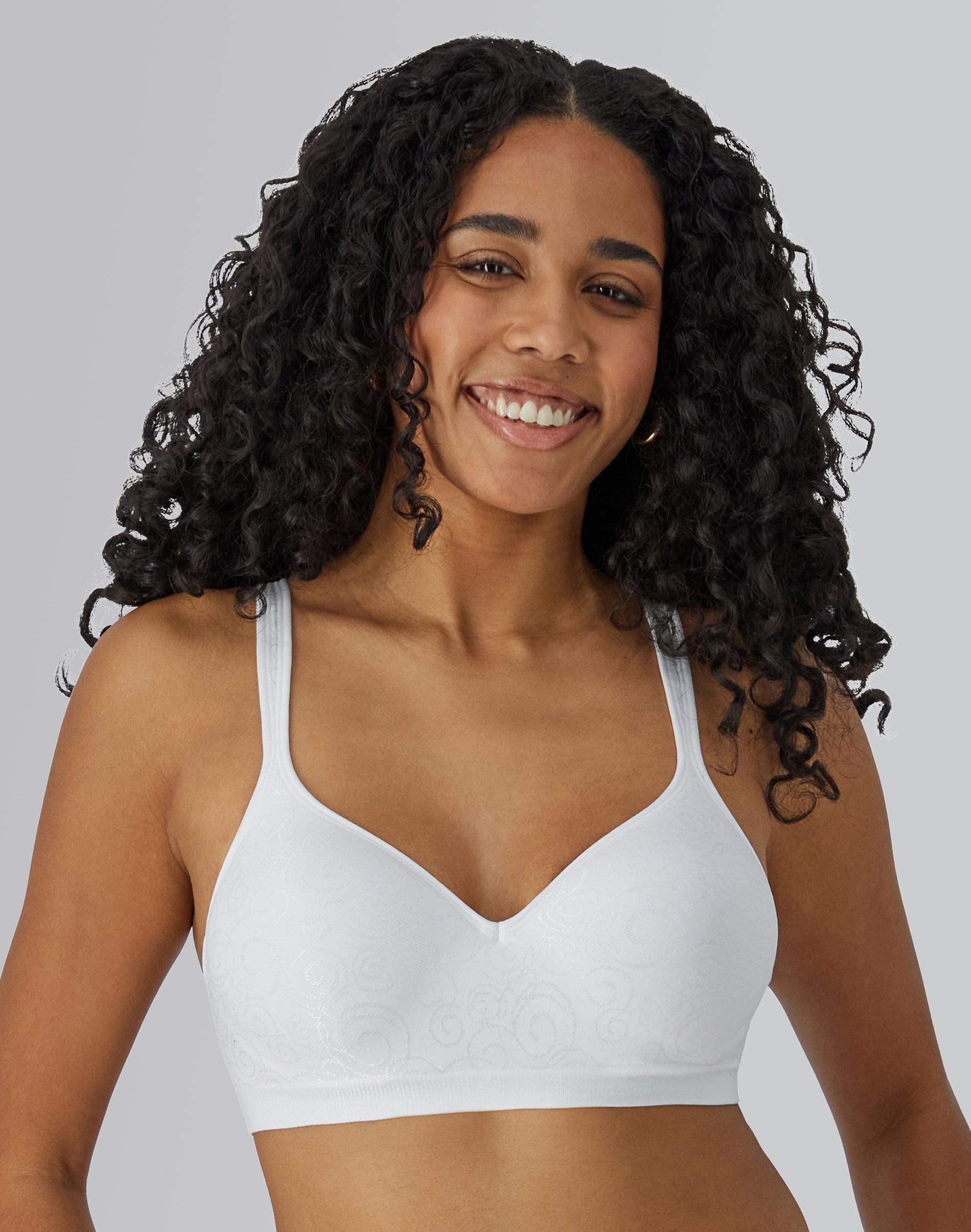 bali comfort revolution wireless bra white swirl 34c
