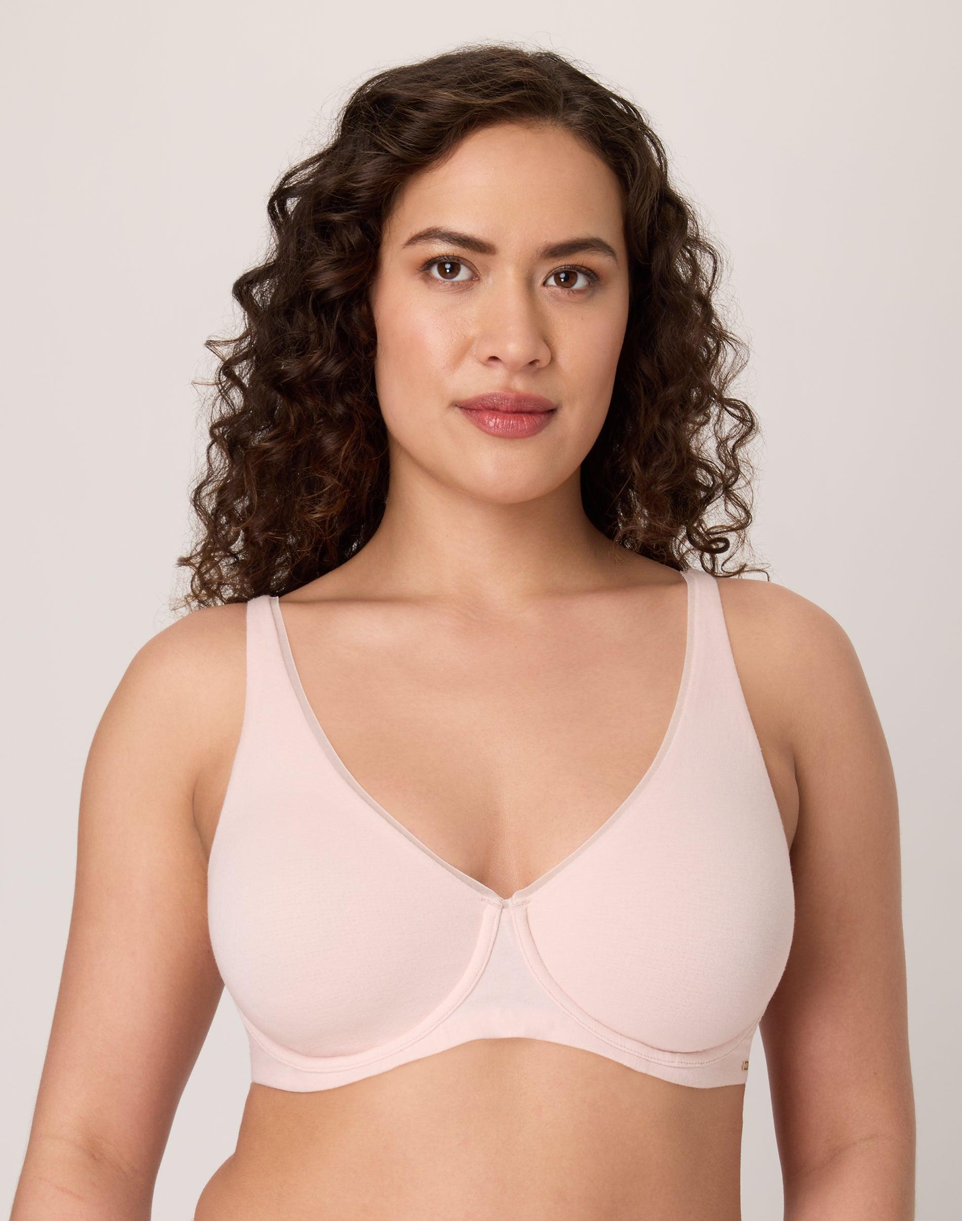 bali cotton collection 2-ply underwire bra light buff 34c
