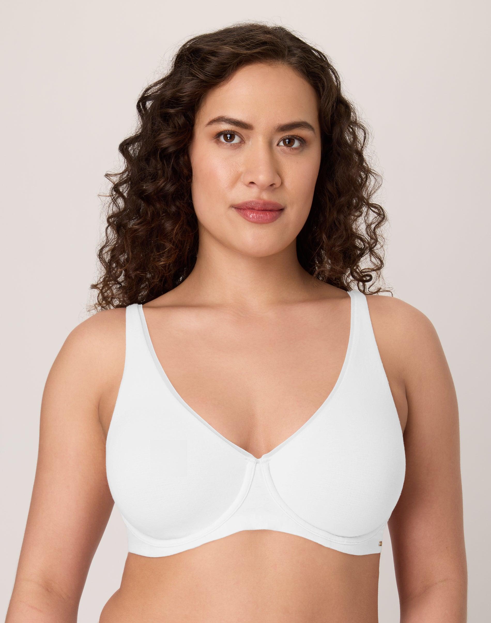 bali cotton collection 2-ply underwire bra white 34c