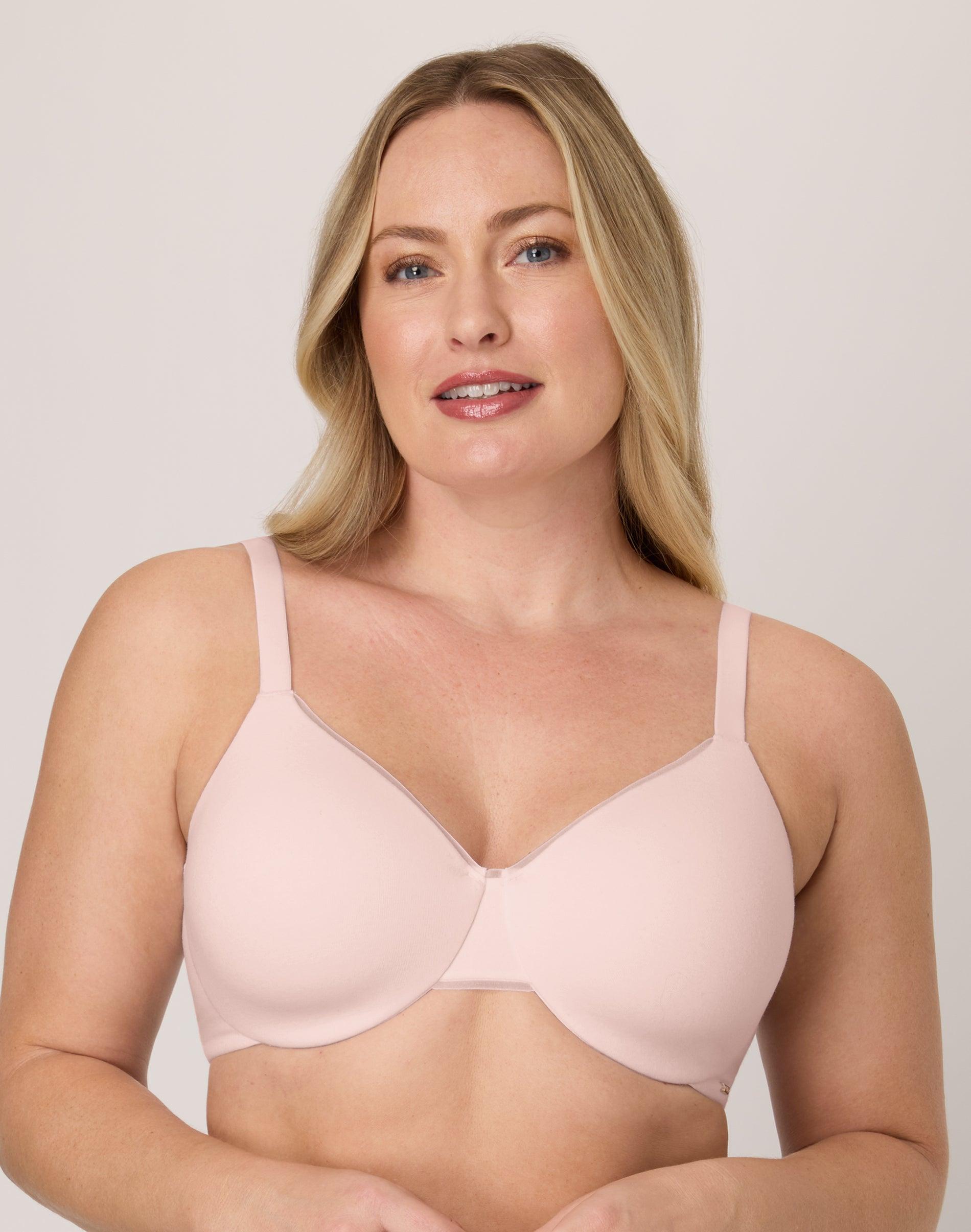 bali cotton collection underwire t-shirt bra light buff 34c