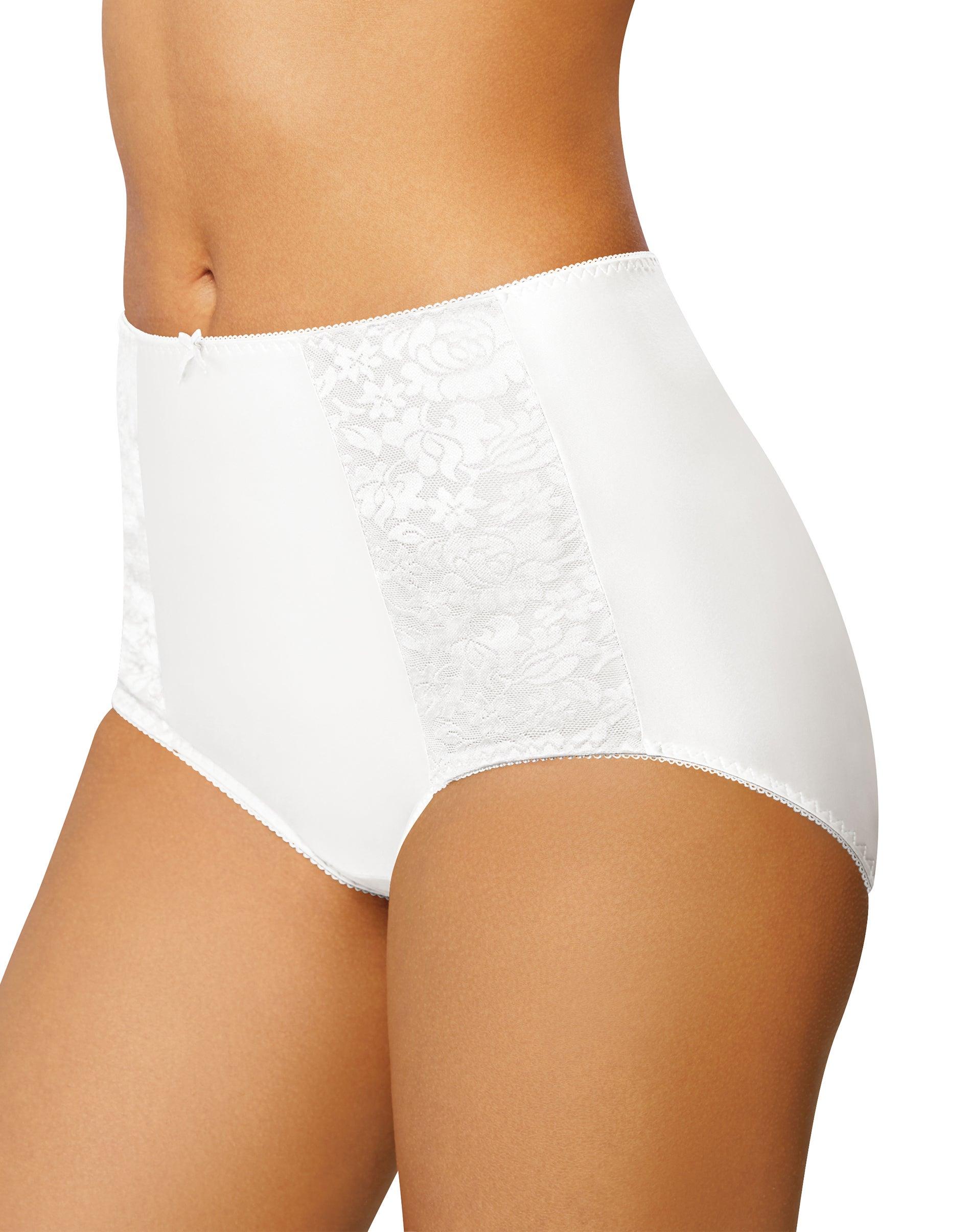 bali double support briefs, 3-pack white 6 women's